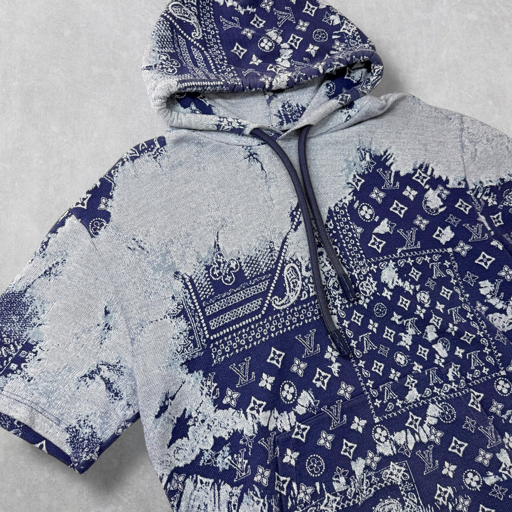 Louis Vuitton Monogram Bandana Short-Sleeve Hoodie L