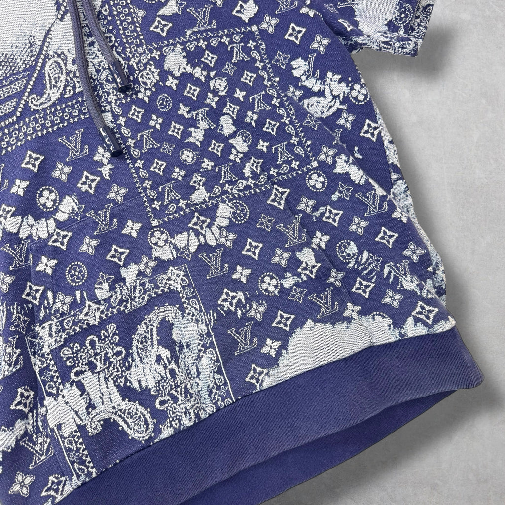 Louis Vuitton Monogram Bandana Short-Sleeve Hoodie L