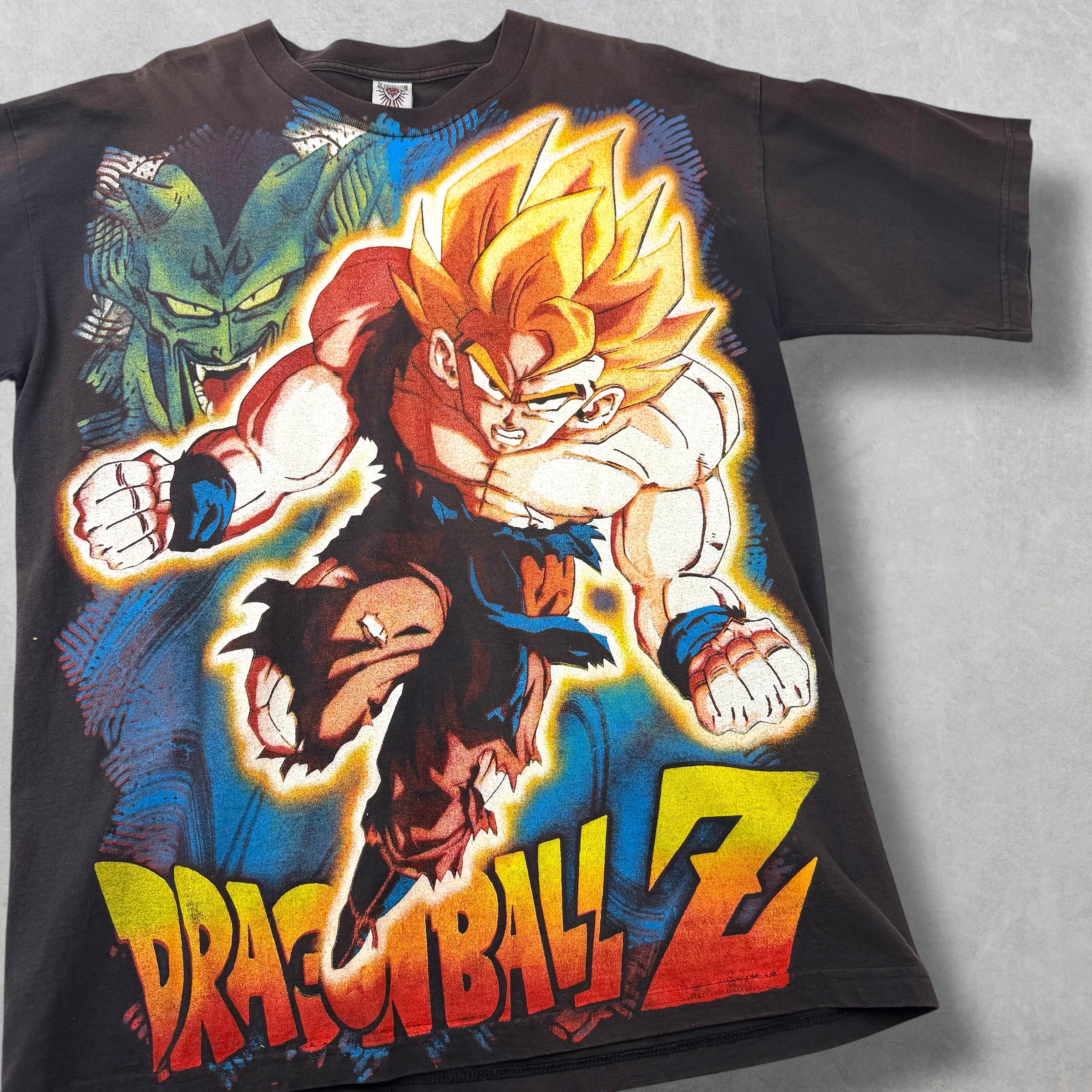 Vintage 90's Resurreccion Rolling DBZ Goku Tee XL