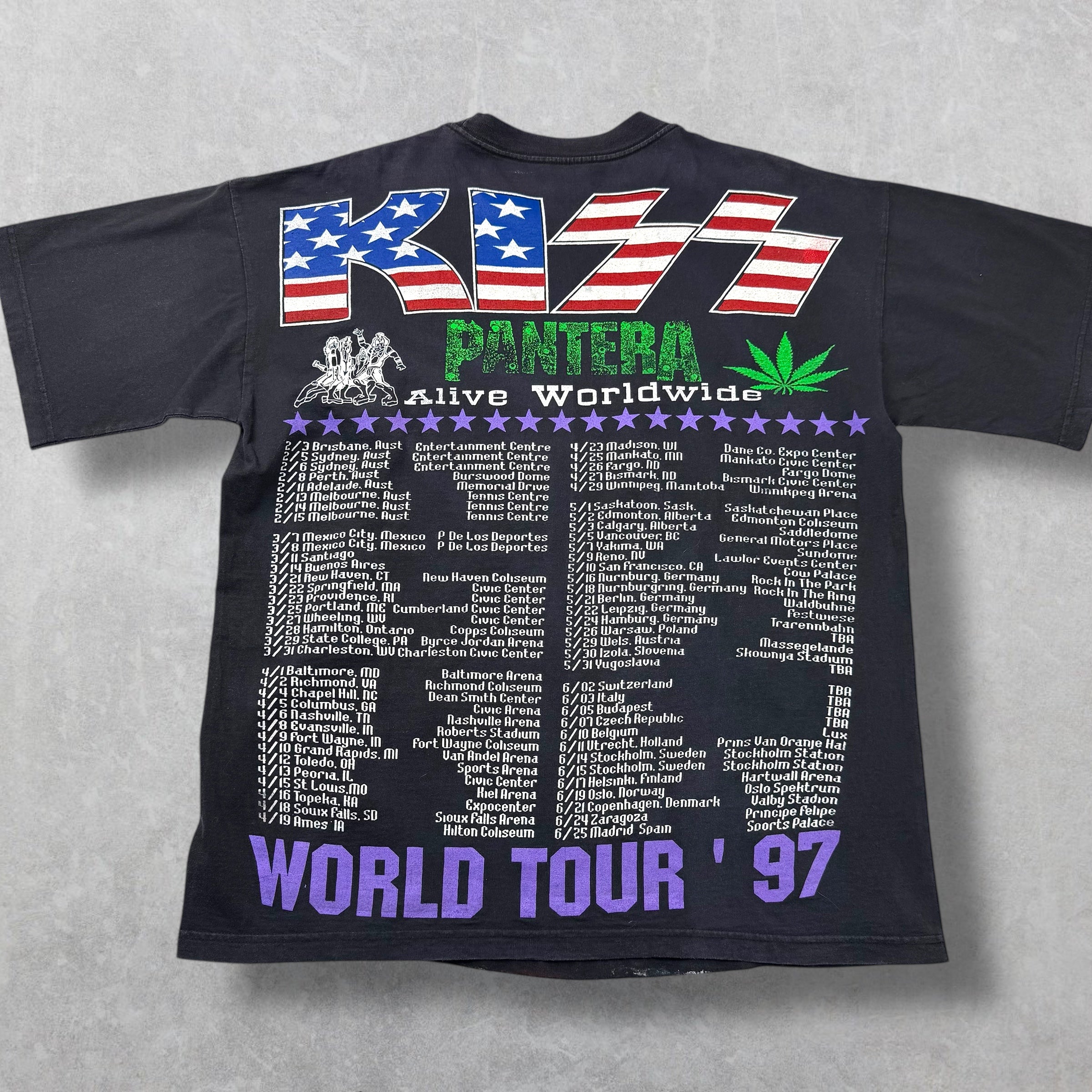 Vintage '97 Resurreccion Kiss & Pantera Tour Tee XL