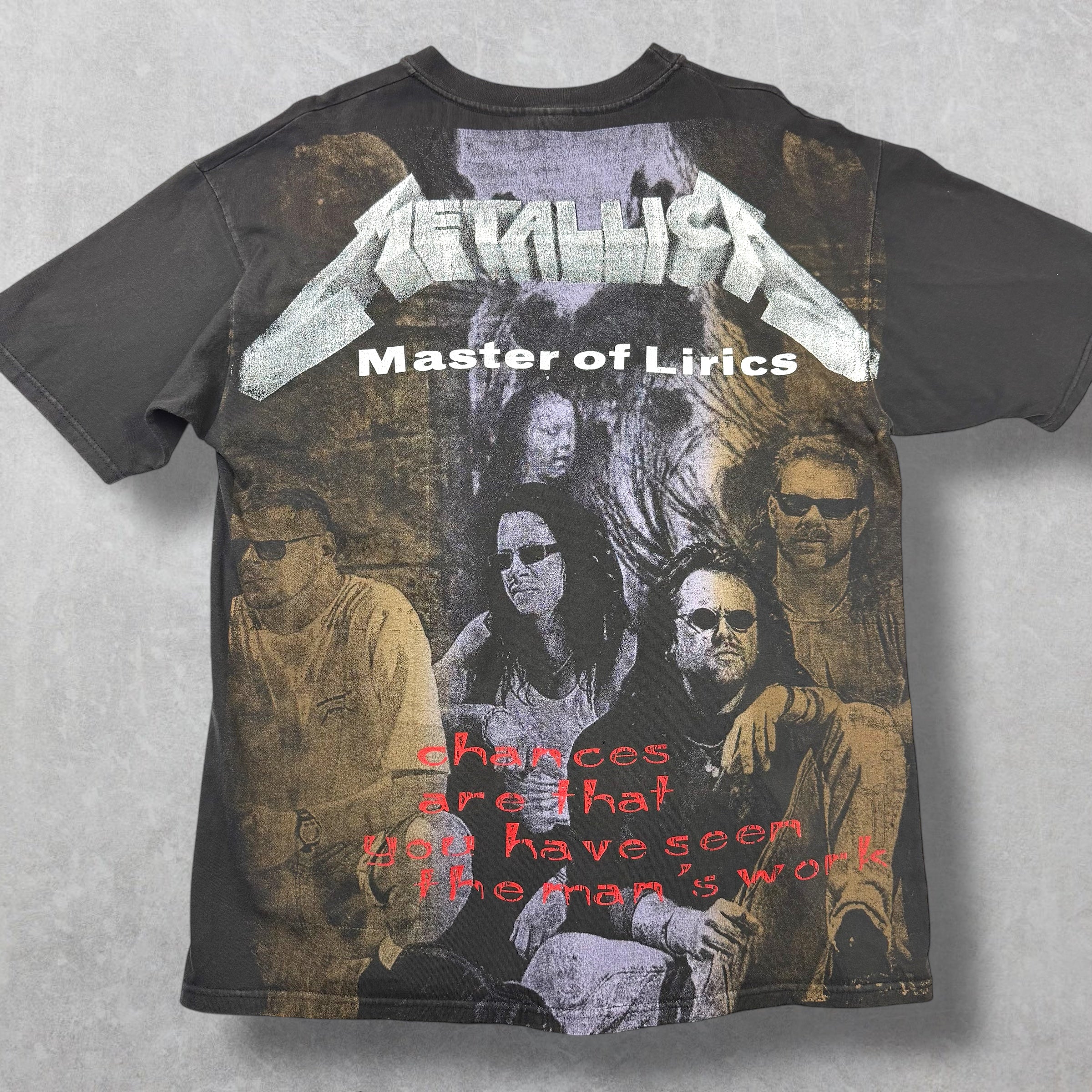 Vintage 90's Metallica Master of Lyrics Mexican Bootleg XL