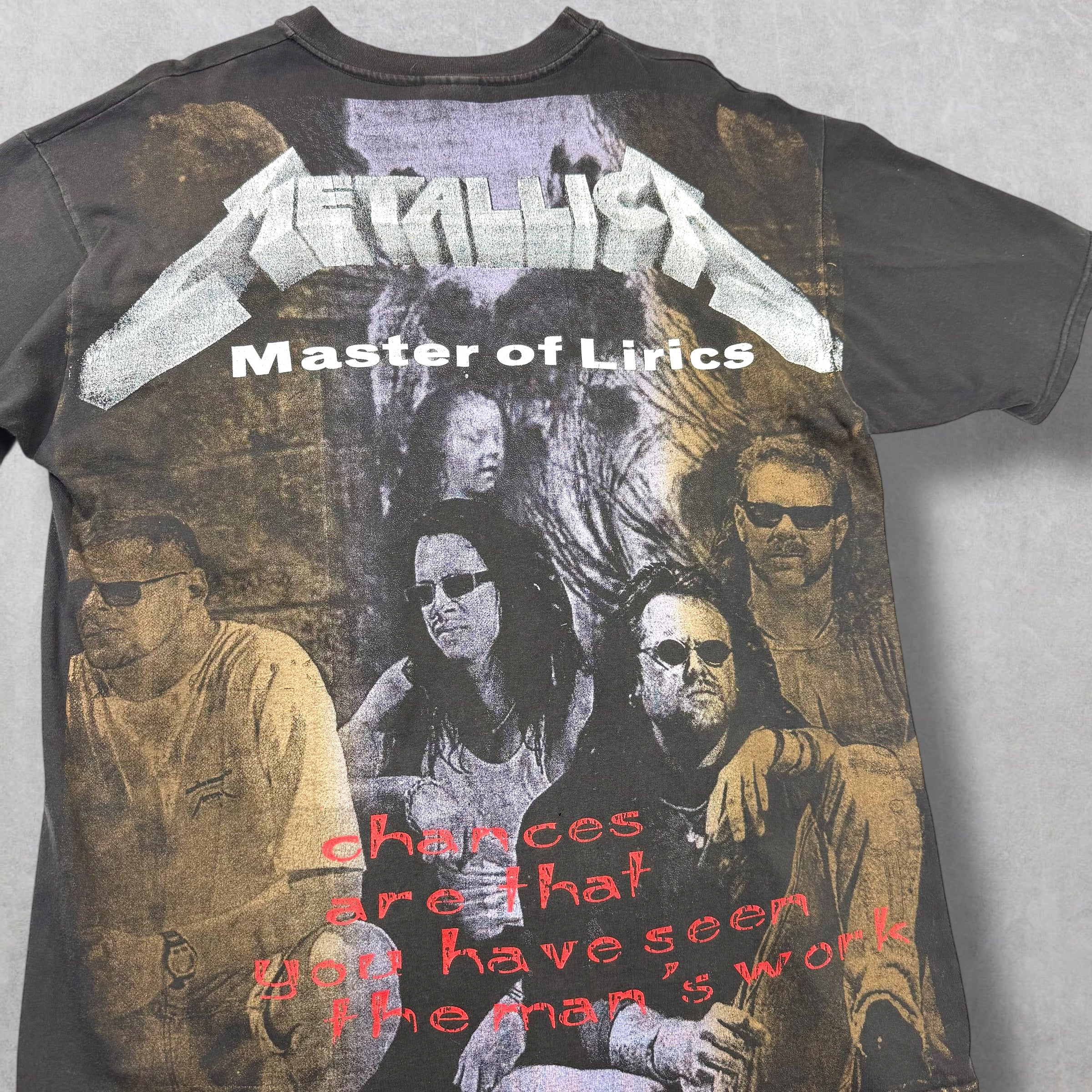 Vintage 90's Metallica Master of Lyrics Mexican Bootleg XL