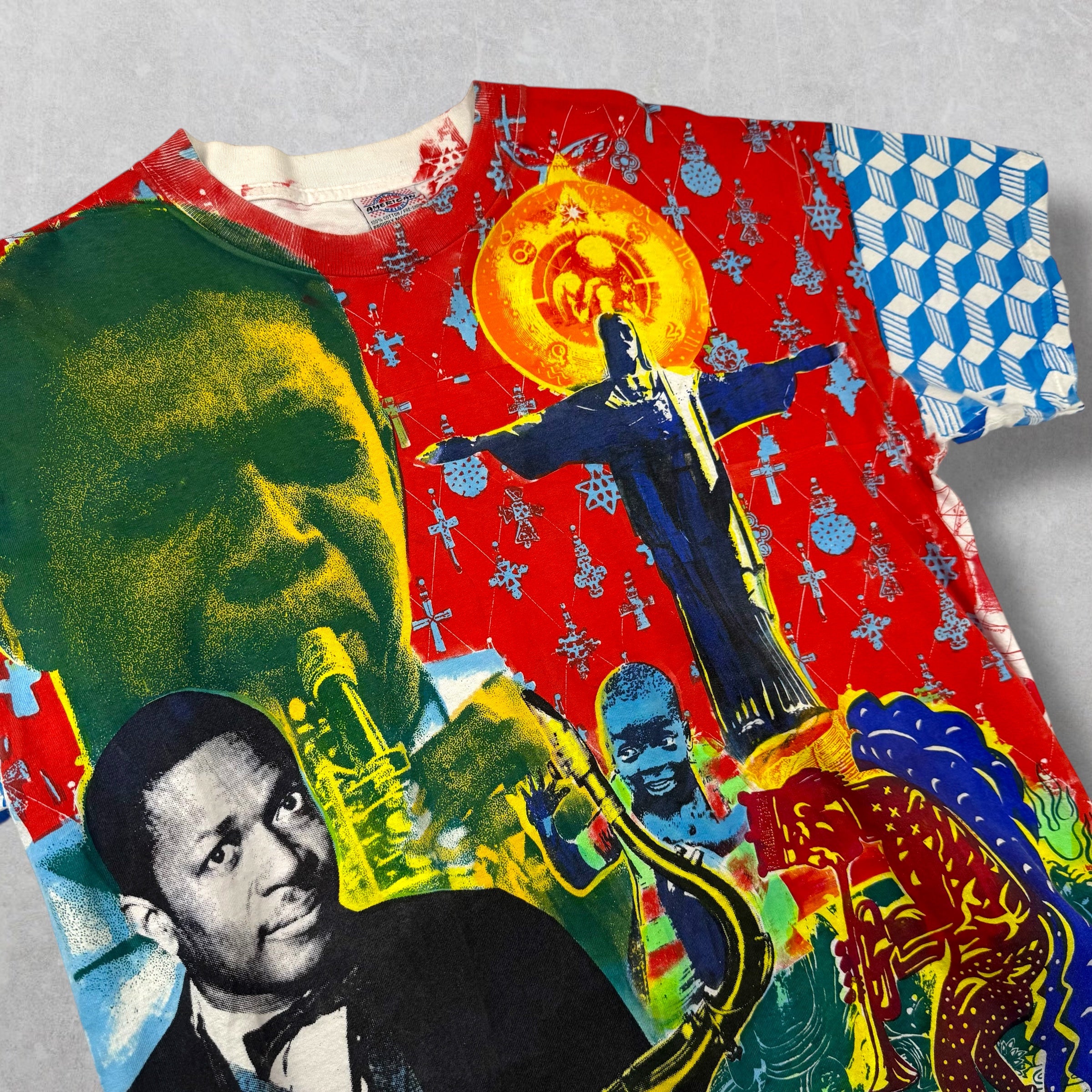 Vintage 90's John Coltrane Michael Rios AOP Tee XL