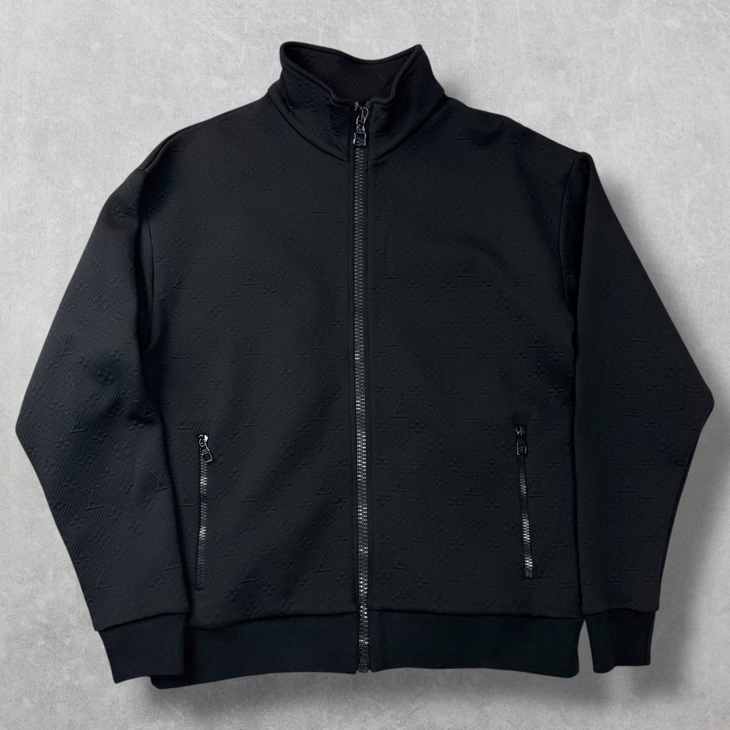 Louis Vuitton Monogram Black Zip-Through Top L