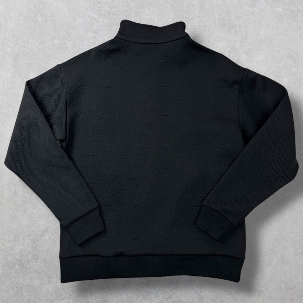 Louis Vuitton Monogram Black Zip-Through Top L