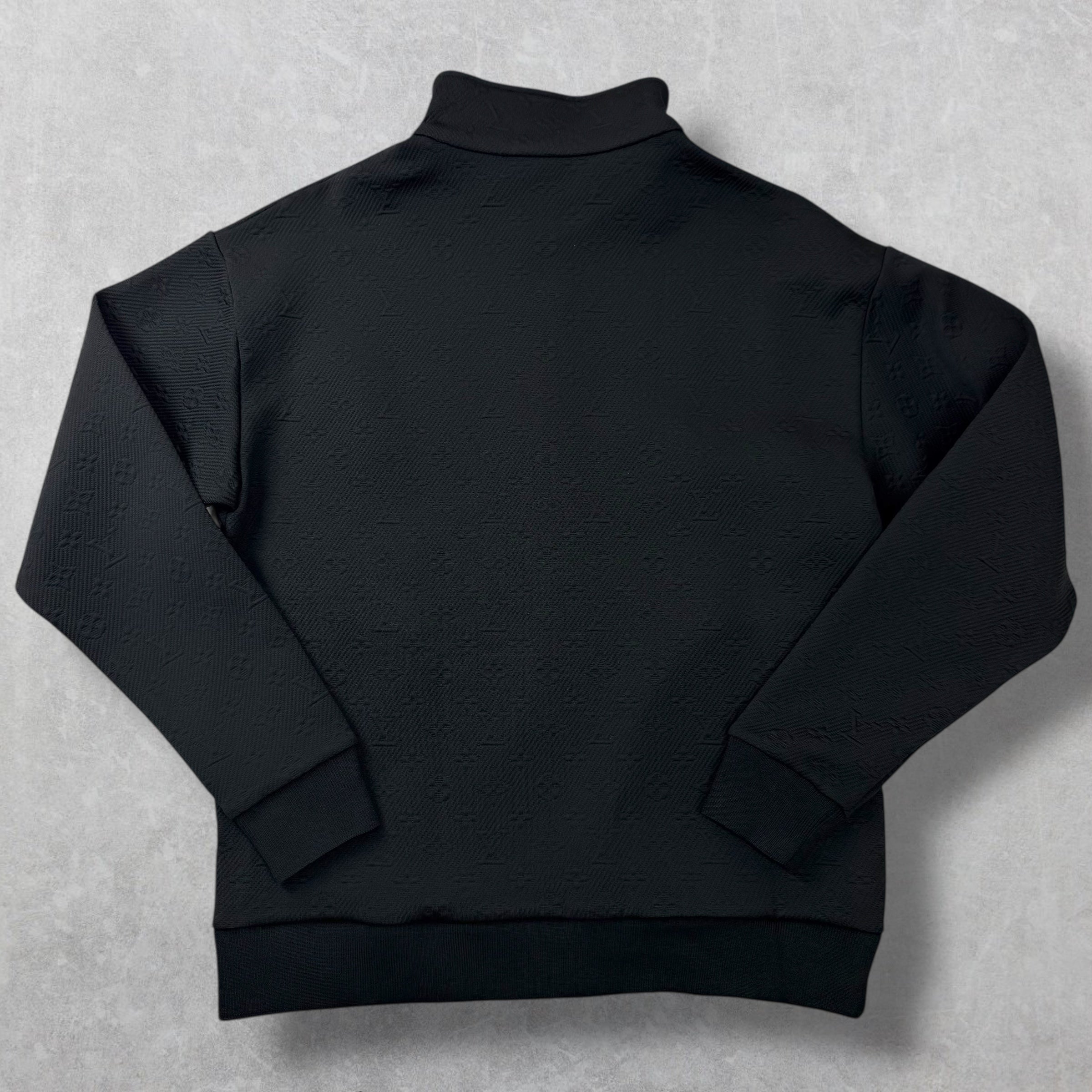 Louis Vuitton Monogram Black Zip-Through Top L