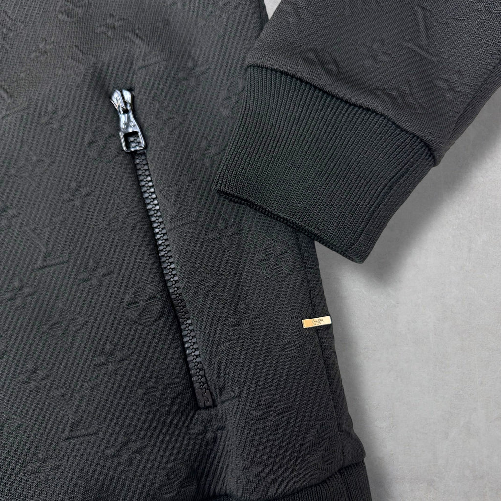 Louis Vuitton Monogram Black Zip-Through Top L