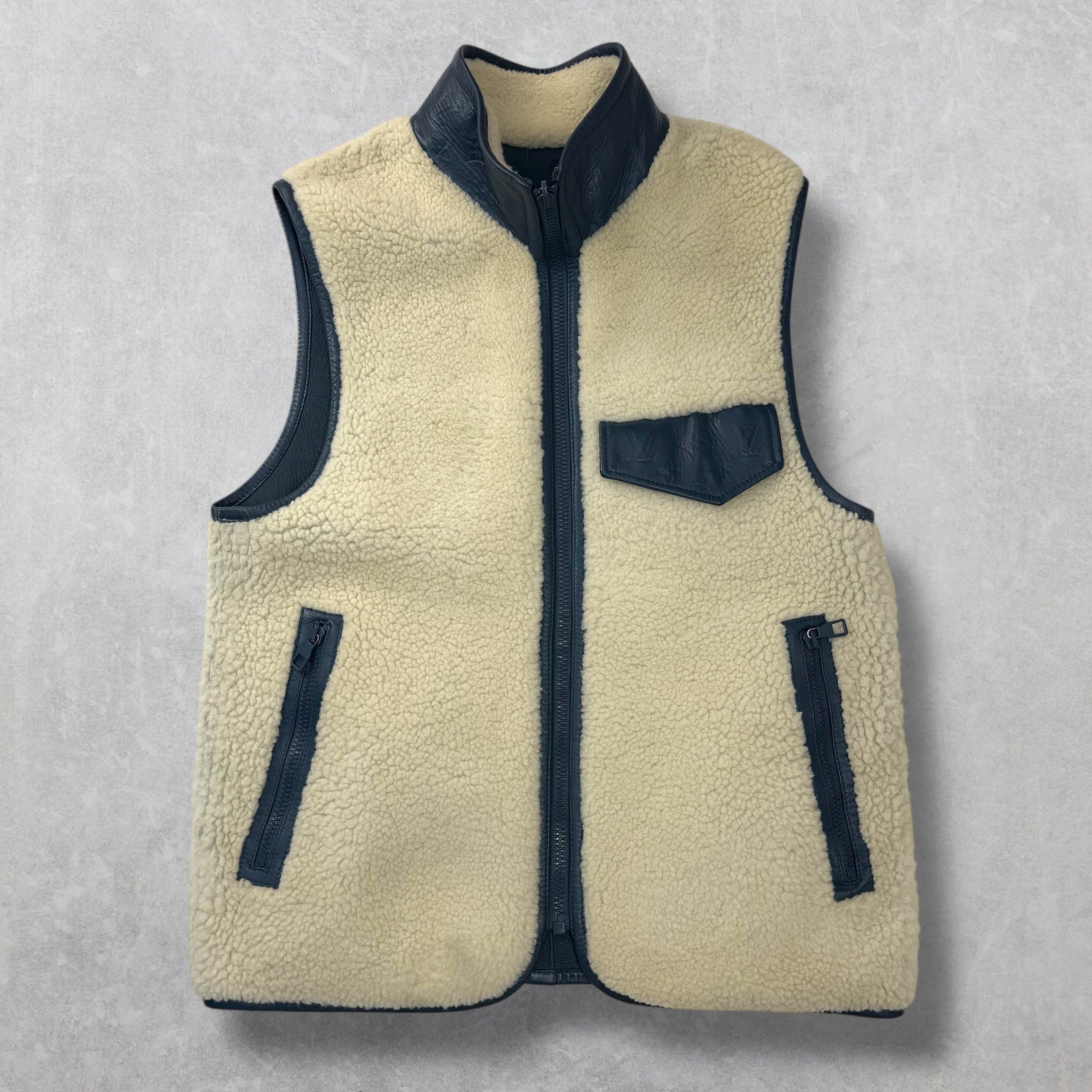 Louis Vuitton Reversible Shearling Gilet 46 (S)