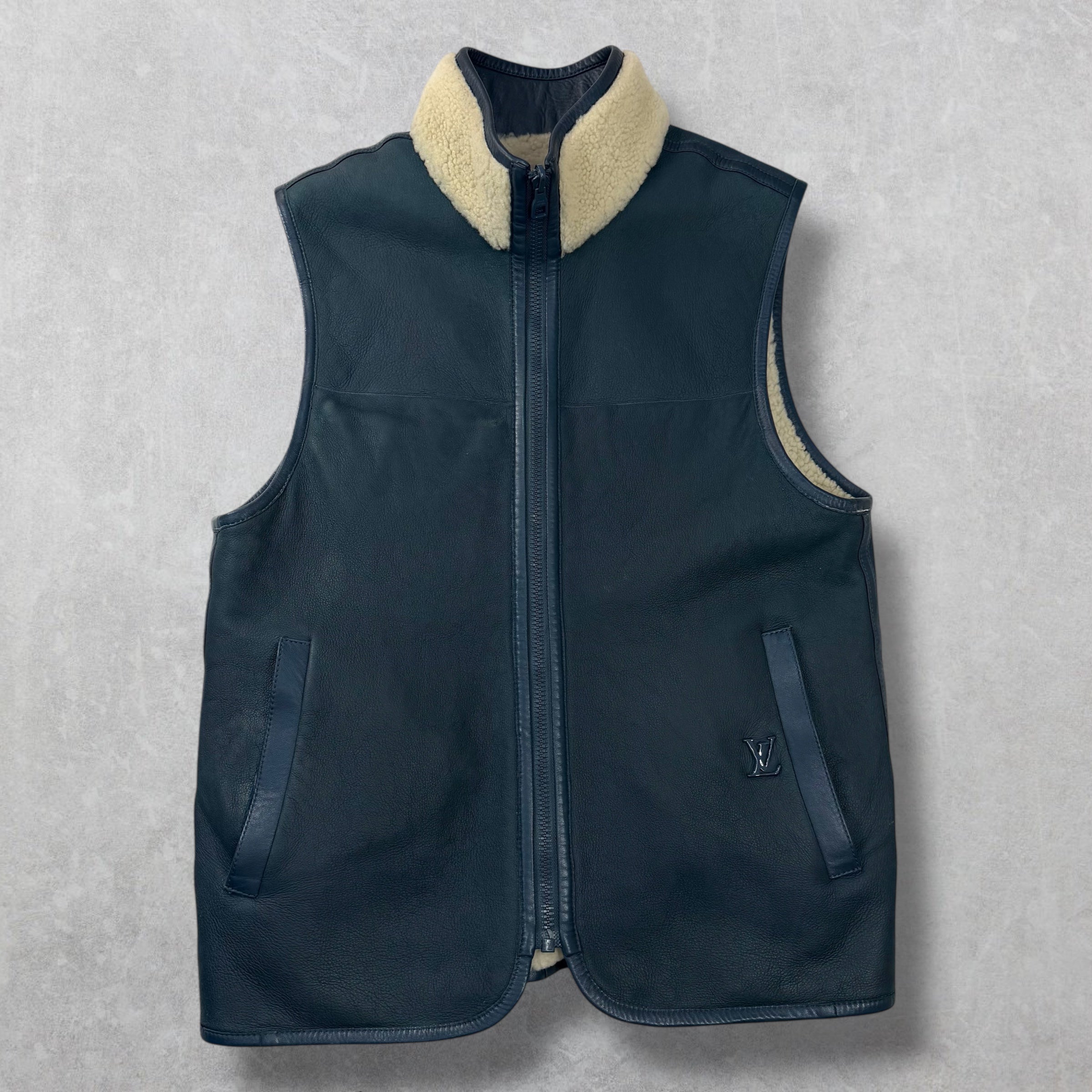 Louis Vuitton Reversible Shearling Gilet 46 (S)
