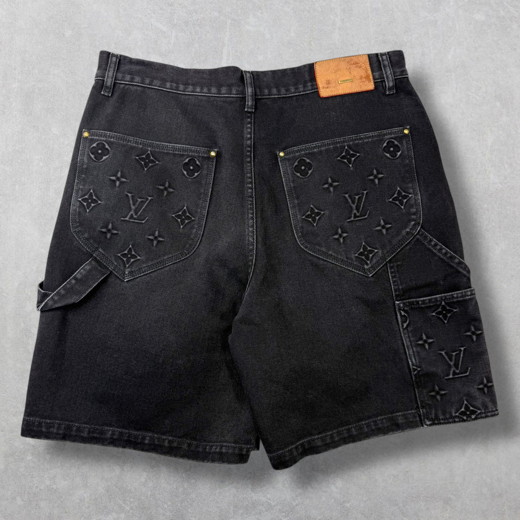 Louis Vuitton Monogram Denim Carpenter Shorts 33