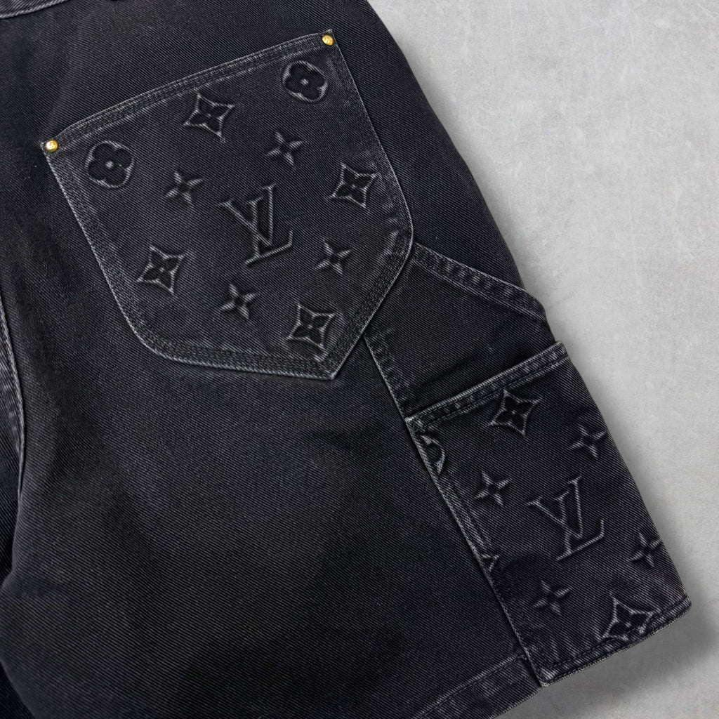 Louis Vuitton Monogram Denim Carpenter Shorts 33