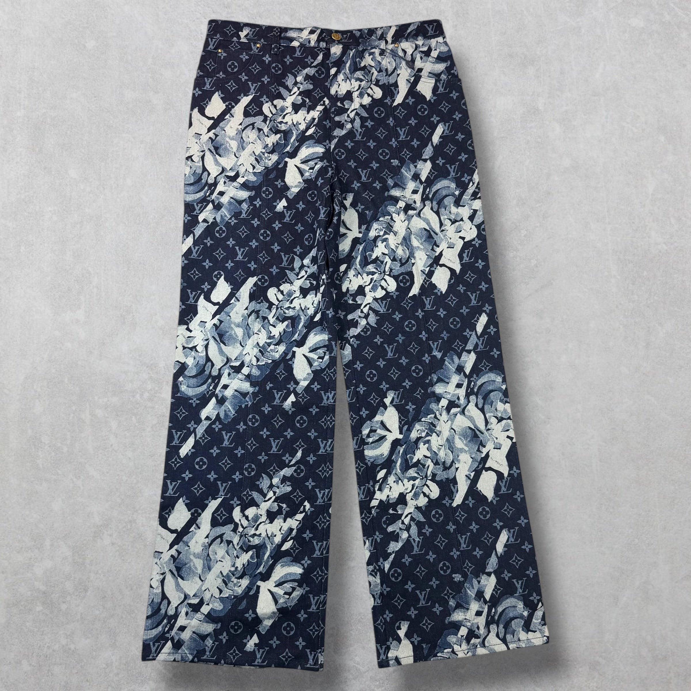 Louis Vuitton Monogram Flower Graphic Denim 34