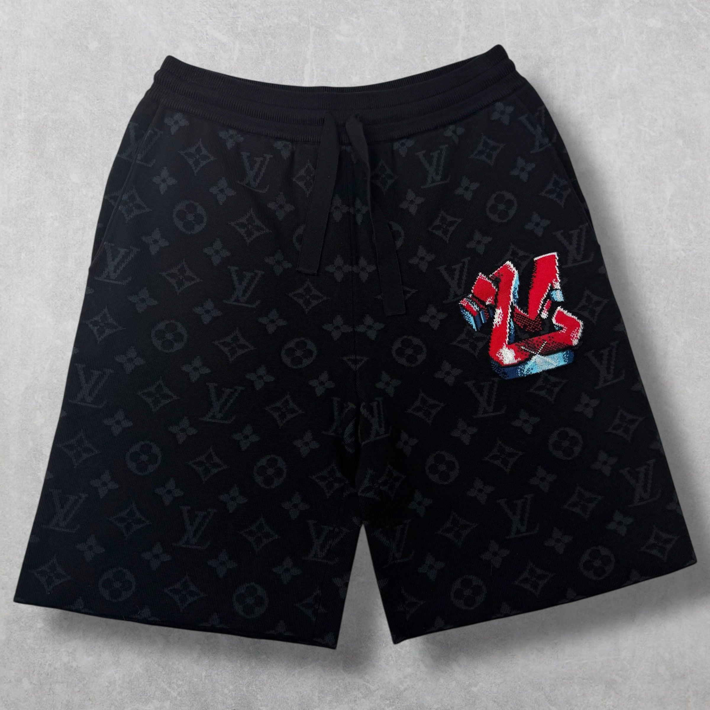 Louis Vuitton Graffiti Print Monogram Shorts XS