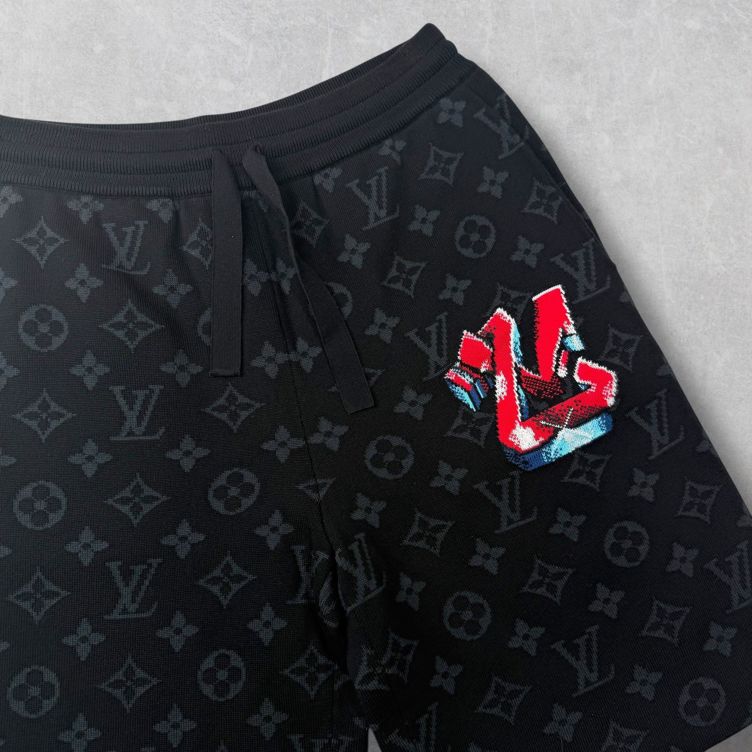 Louis Vuitton Graffiti Print Monogram Shorts XS
