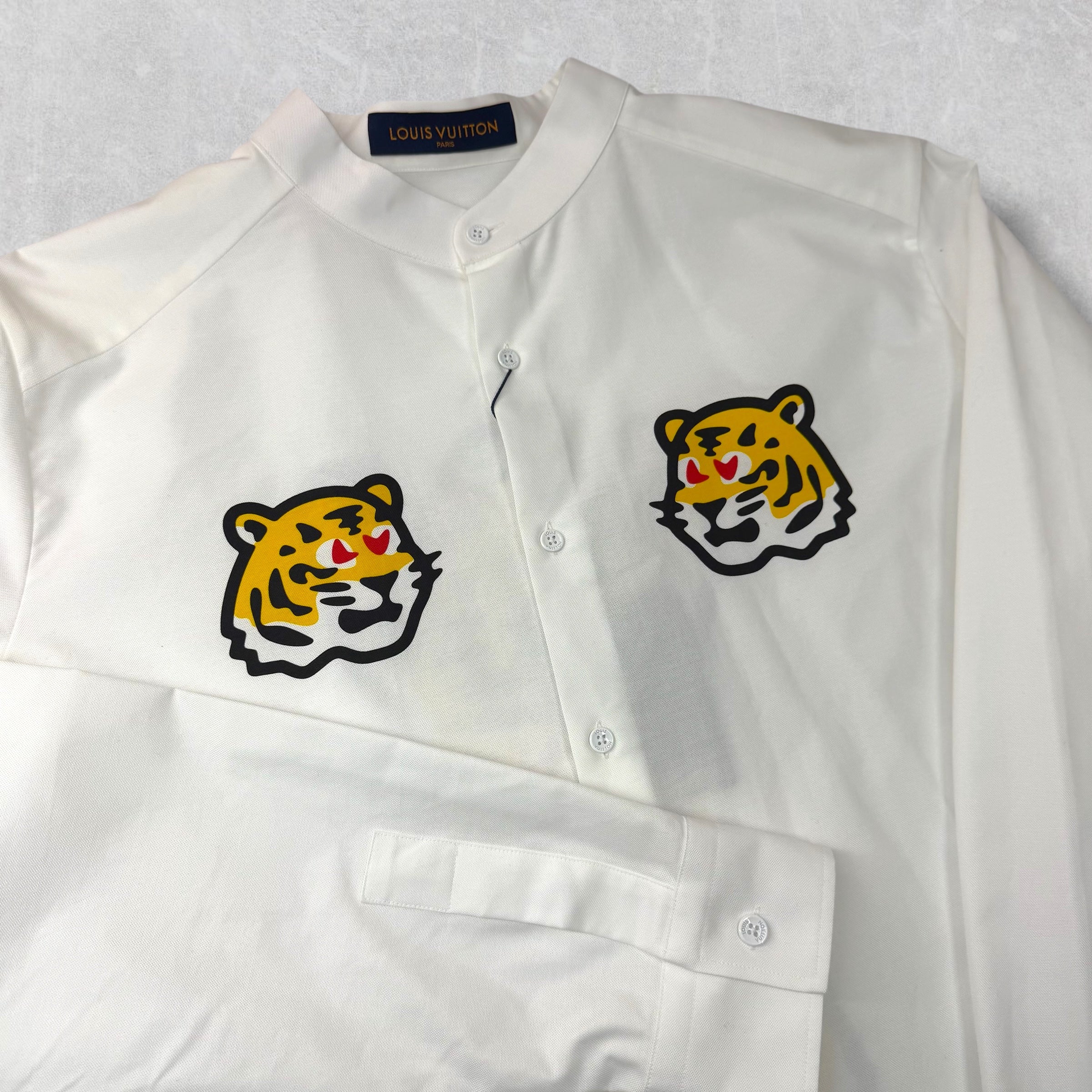 Louis Vuitton X Nigo Tiger Mandarin Collar Shirt XL