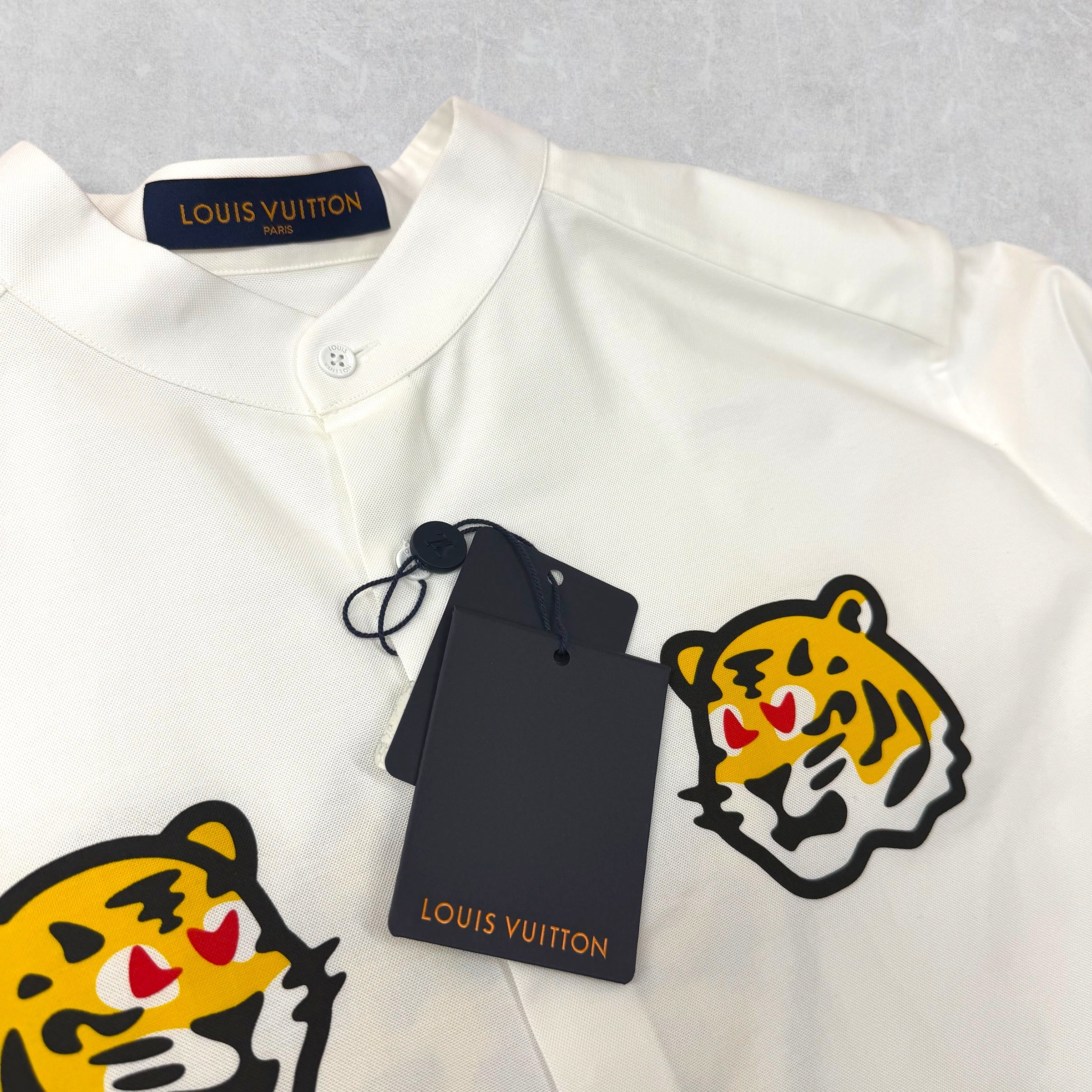 Louis Vuitton X Nigo Tiger Mandarin Collar Shirt XL