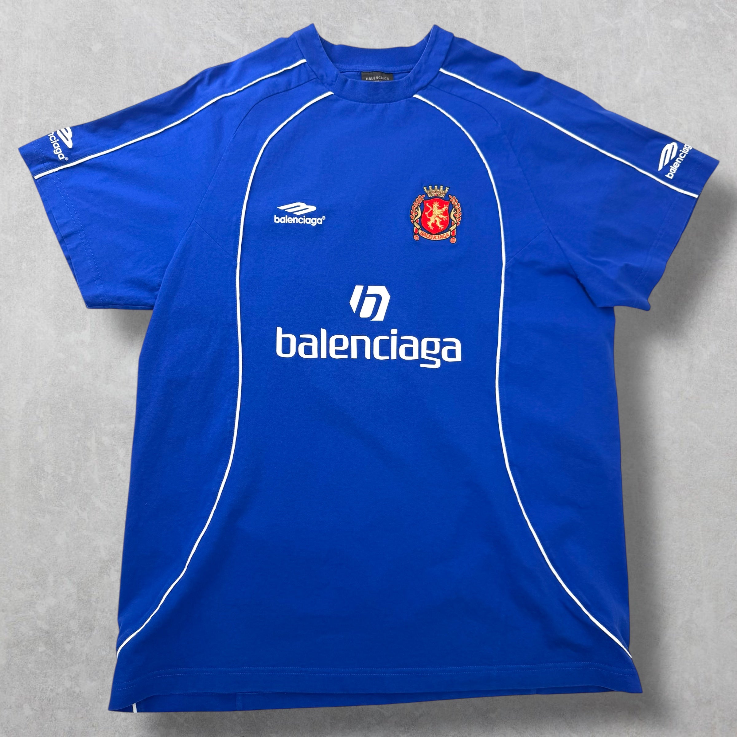 Balenciaga Oversized Soccer Jersey Blue 1 (L)