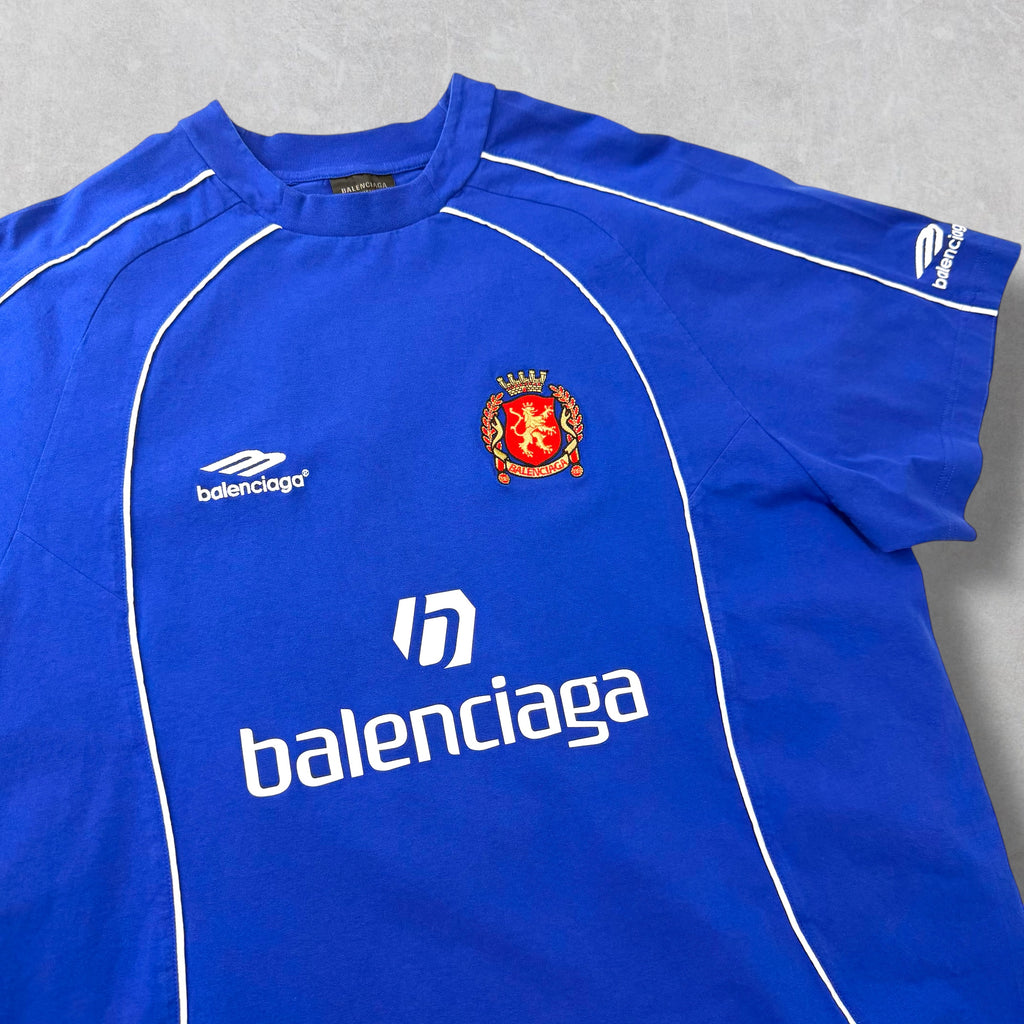 Balenciaga Oversized Soccer Jersey Blue 1 (L)