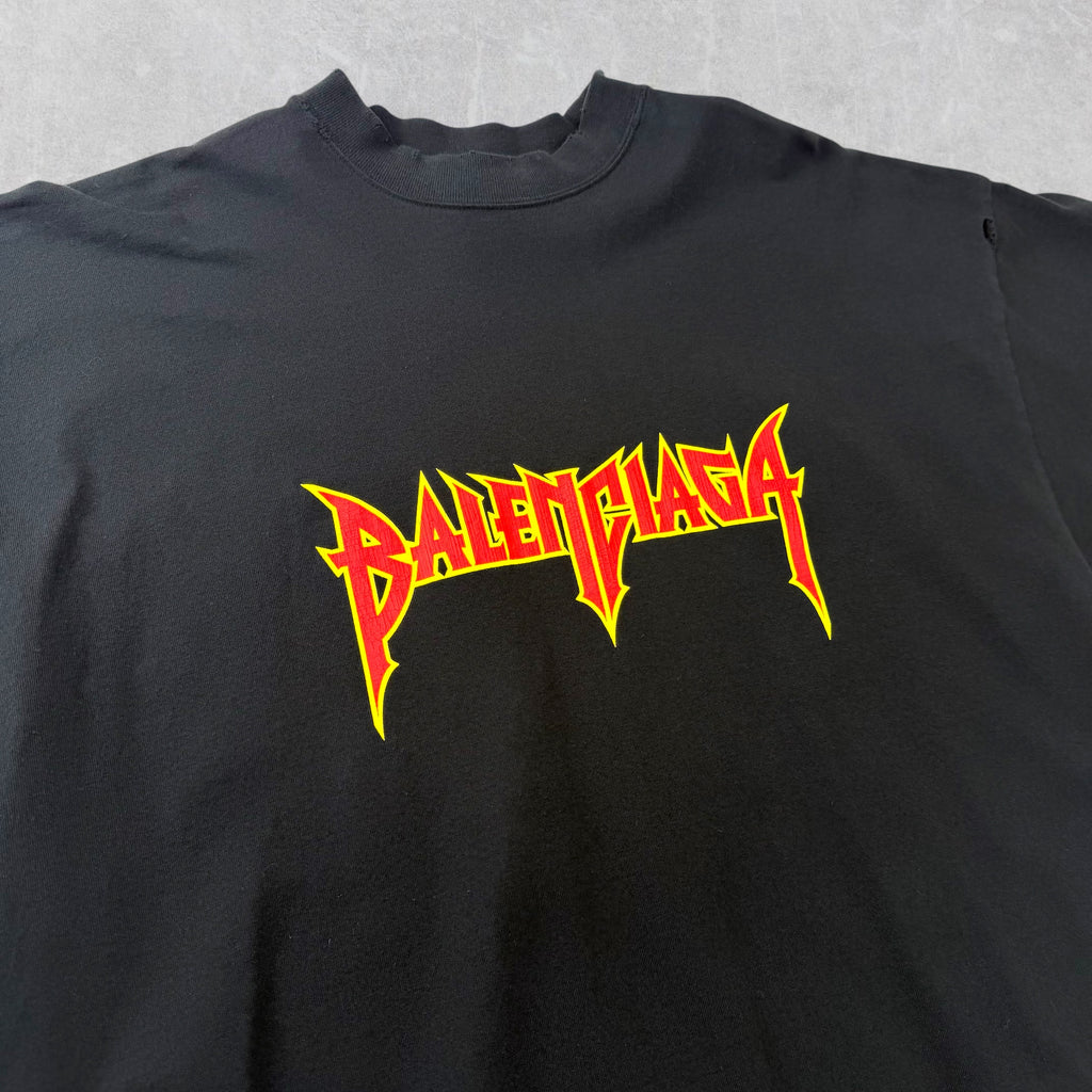 Balenciaga Metal Paint Black Tee 1 (L)
