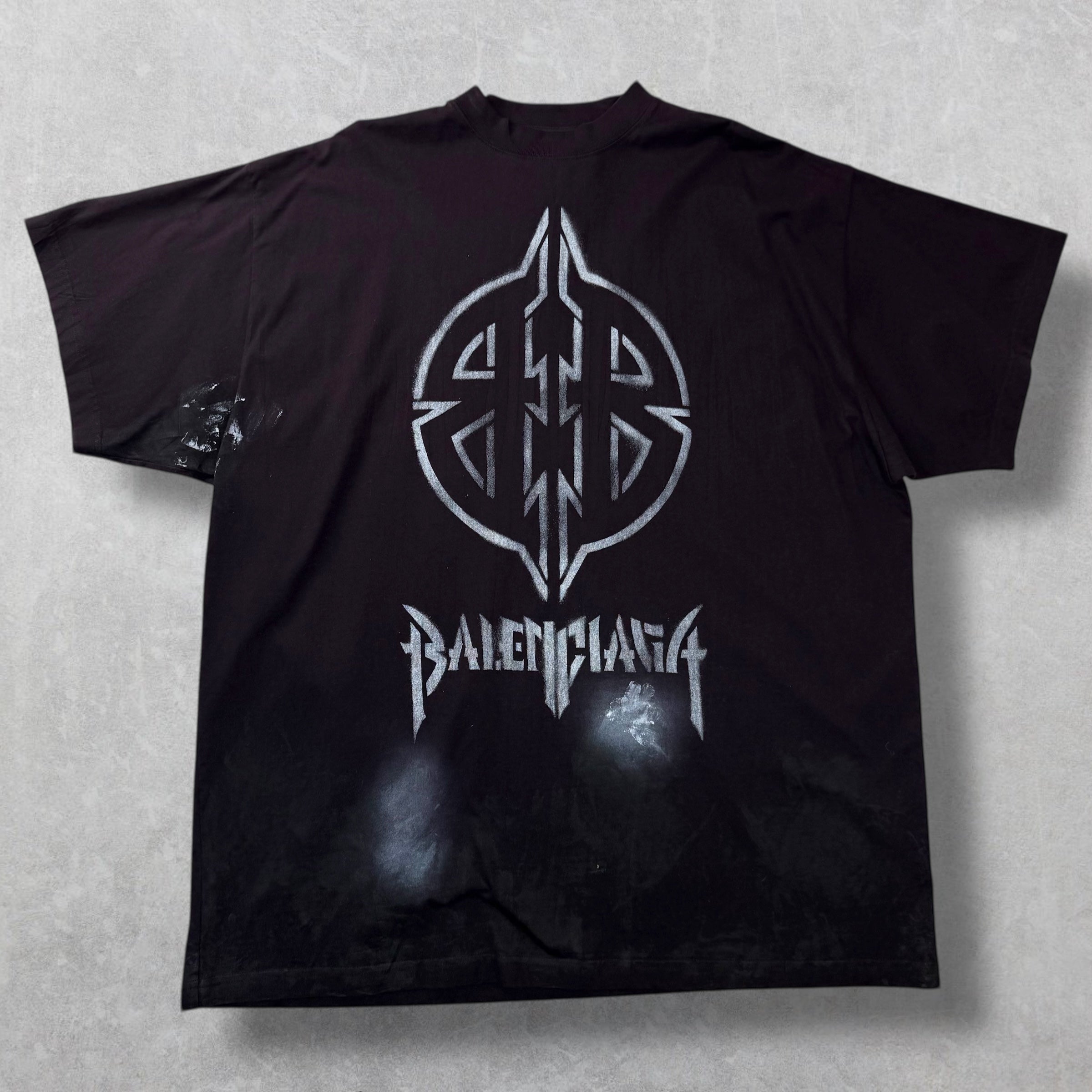 Balenciaga Black Metal BB Stencil Tee 4 (XXXL)