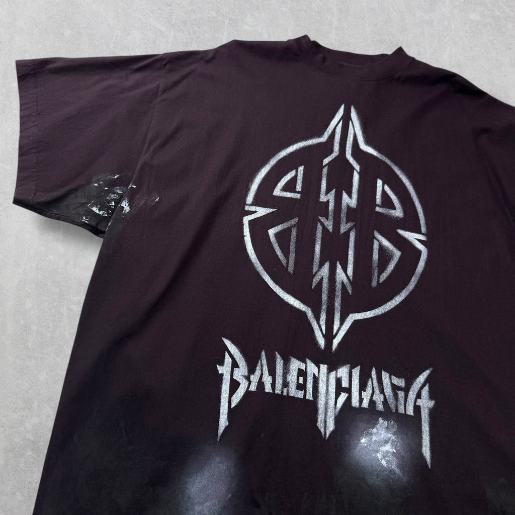 Balenciaga Black Metal BB Stencil Tee 4 (XXXL)