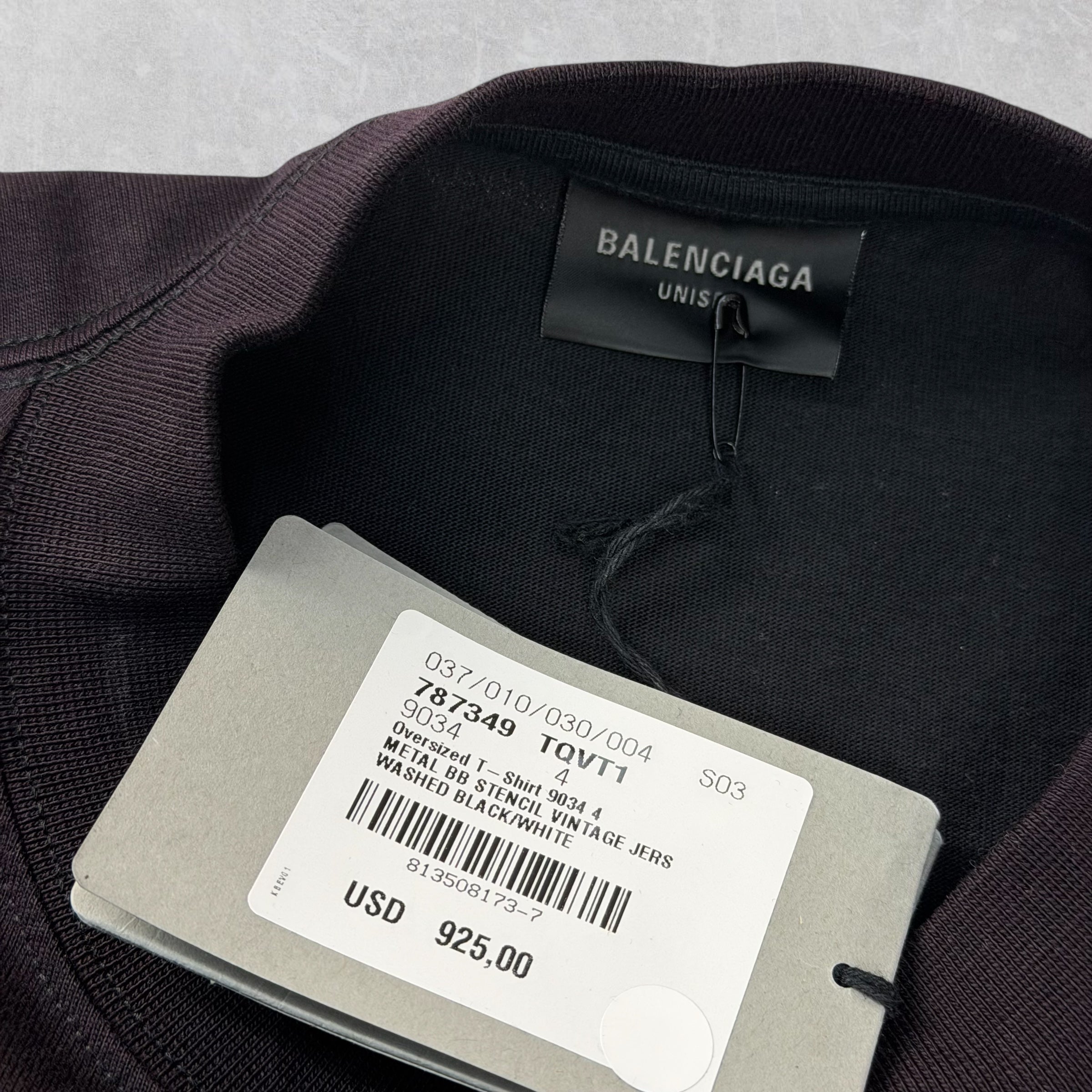 Balenciaga Black Metal BB Stencil Tee 4 (XXXL)