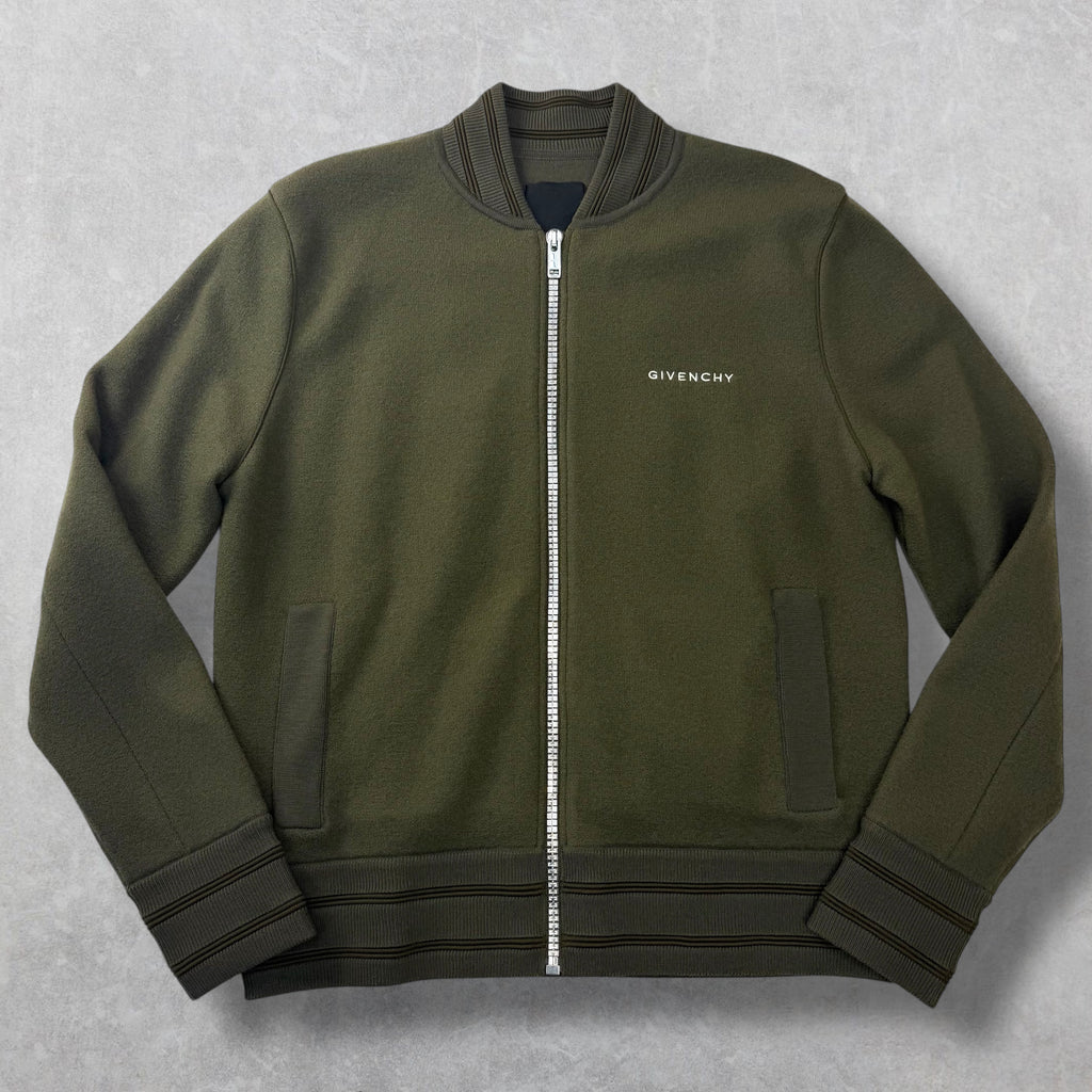Givenchy Knitted Khaki Green Varsity Bomber M