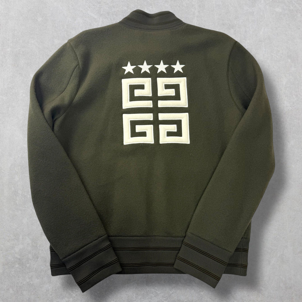 Givenchy Knitted Khaki Green Varsity Bomber M