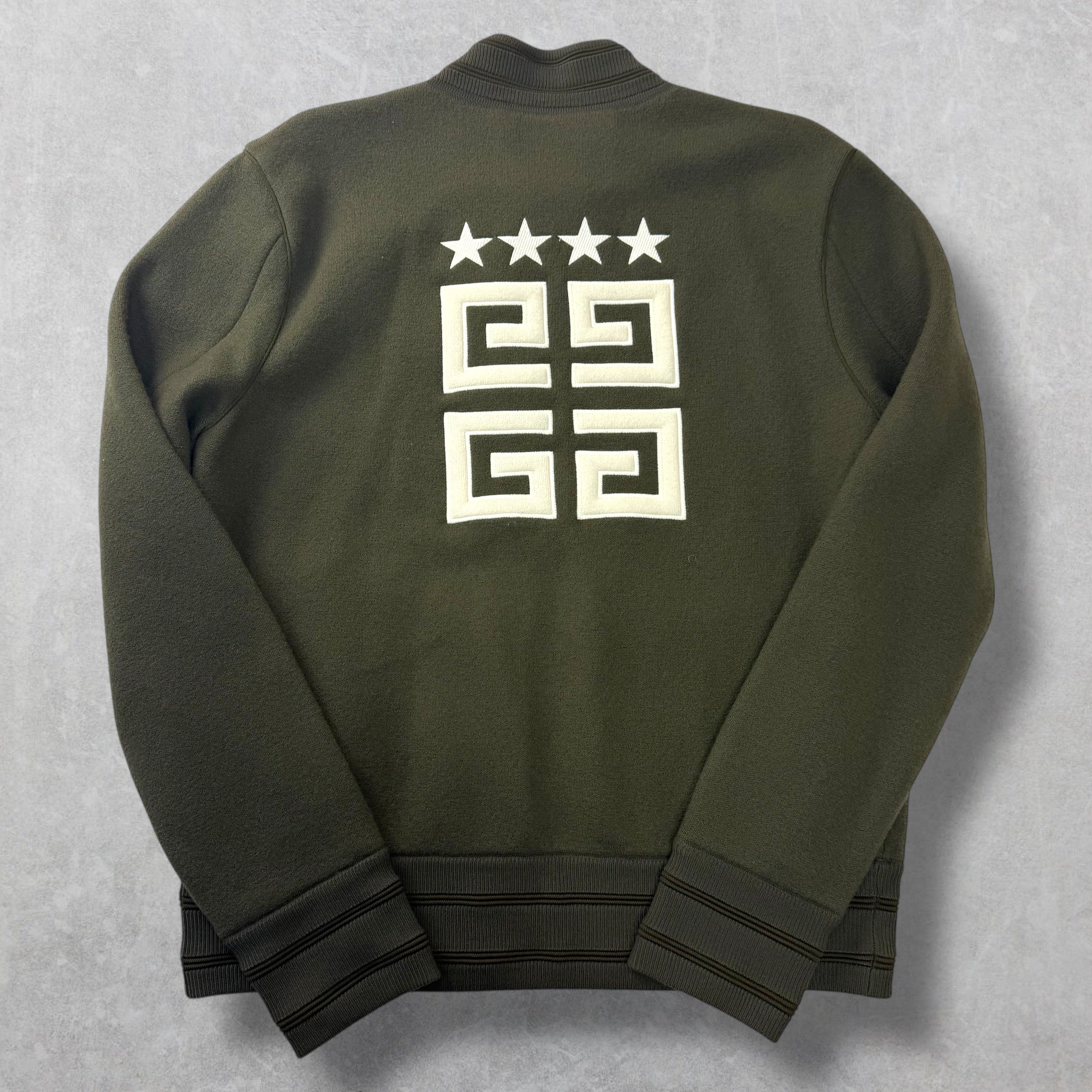 Givenchy Knitted Khaki Green Varsity Bomber M