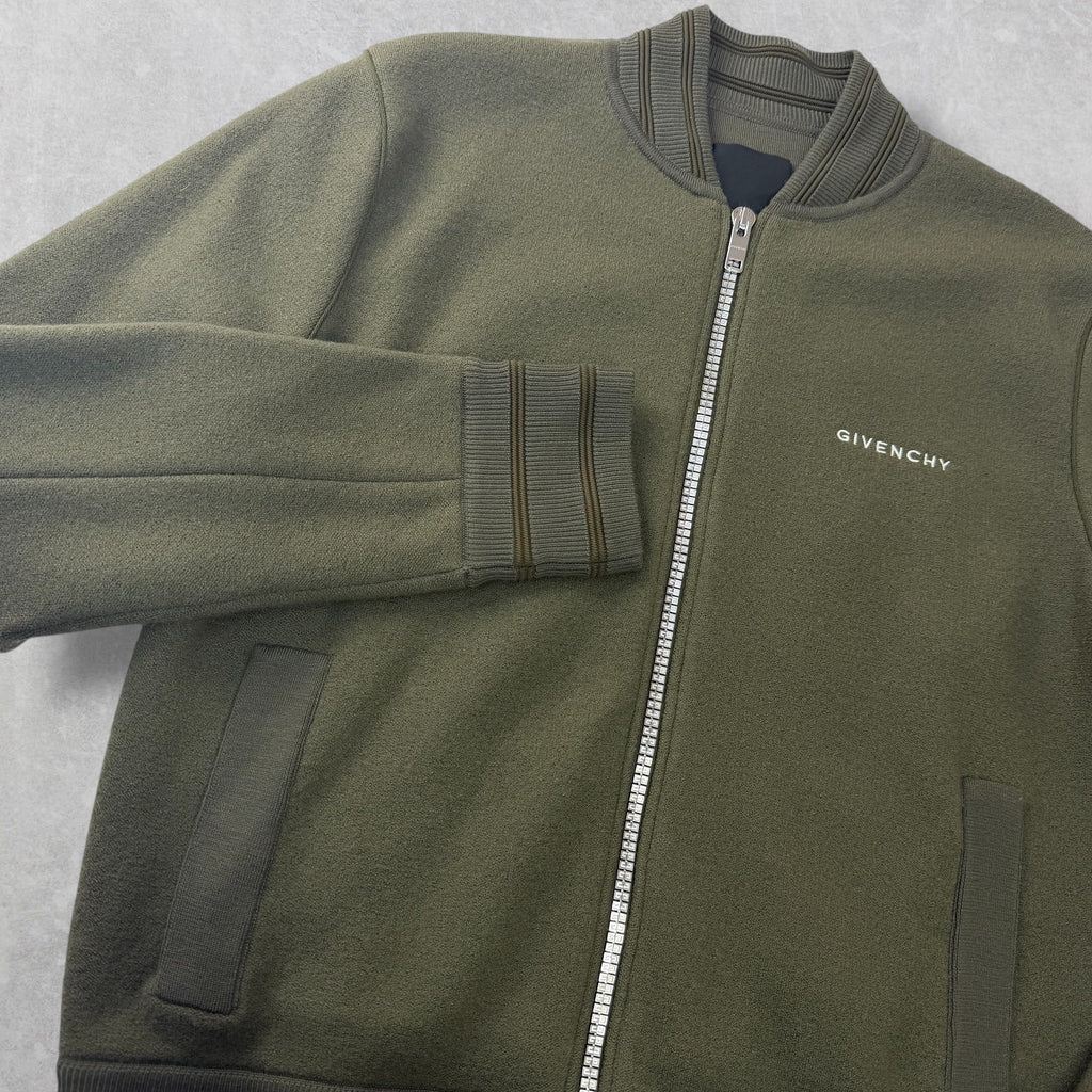 Givenchy Knitted Khaki Green Varsity Bomber M