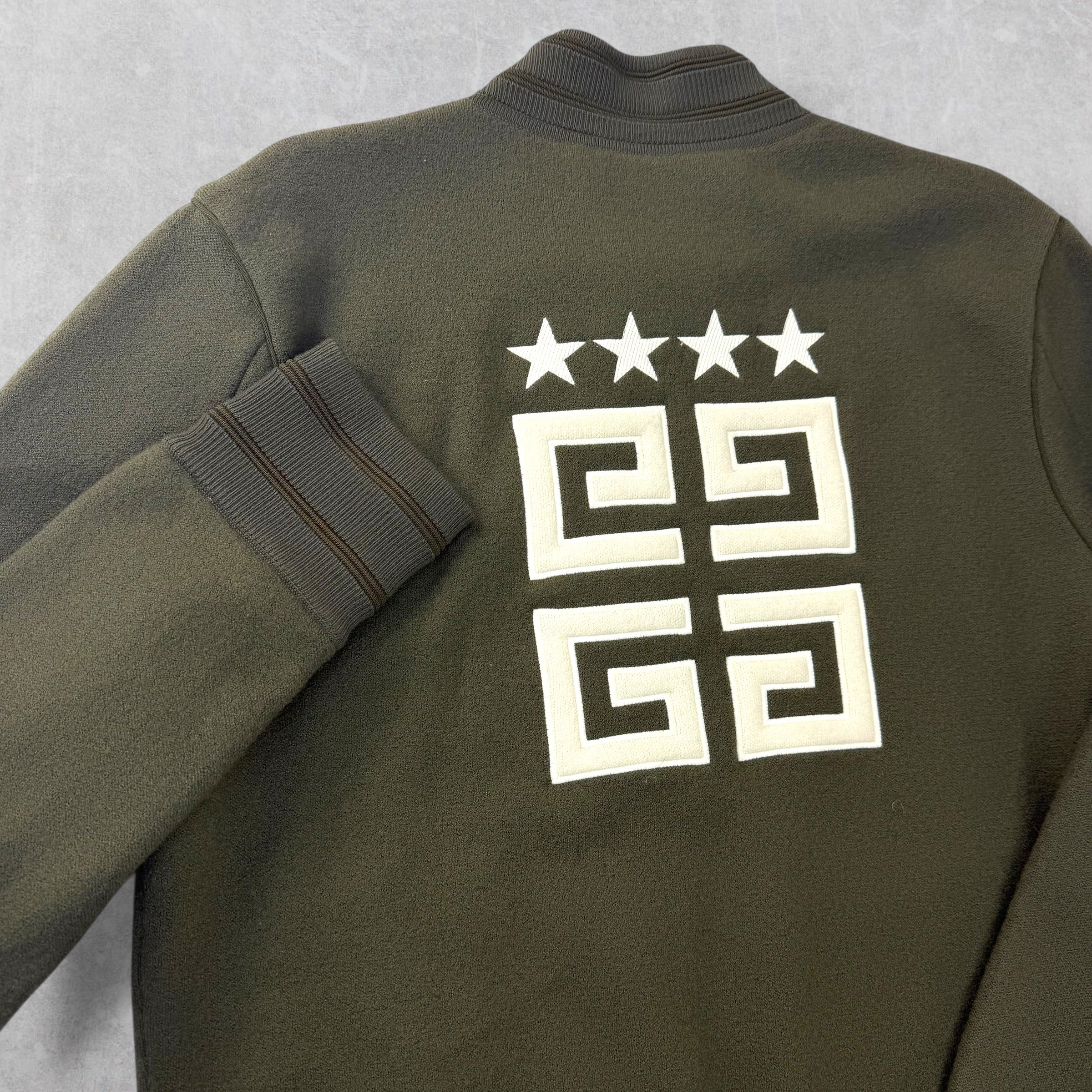 Givenchy Knitted Khaki Green Varsity Bomber M