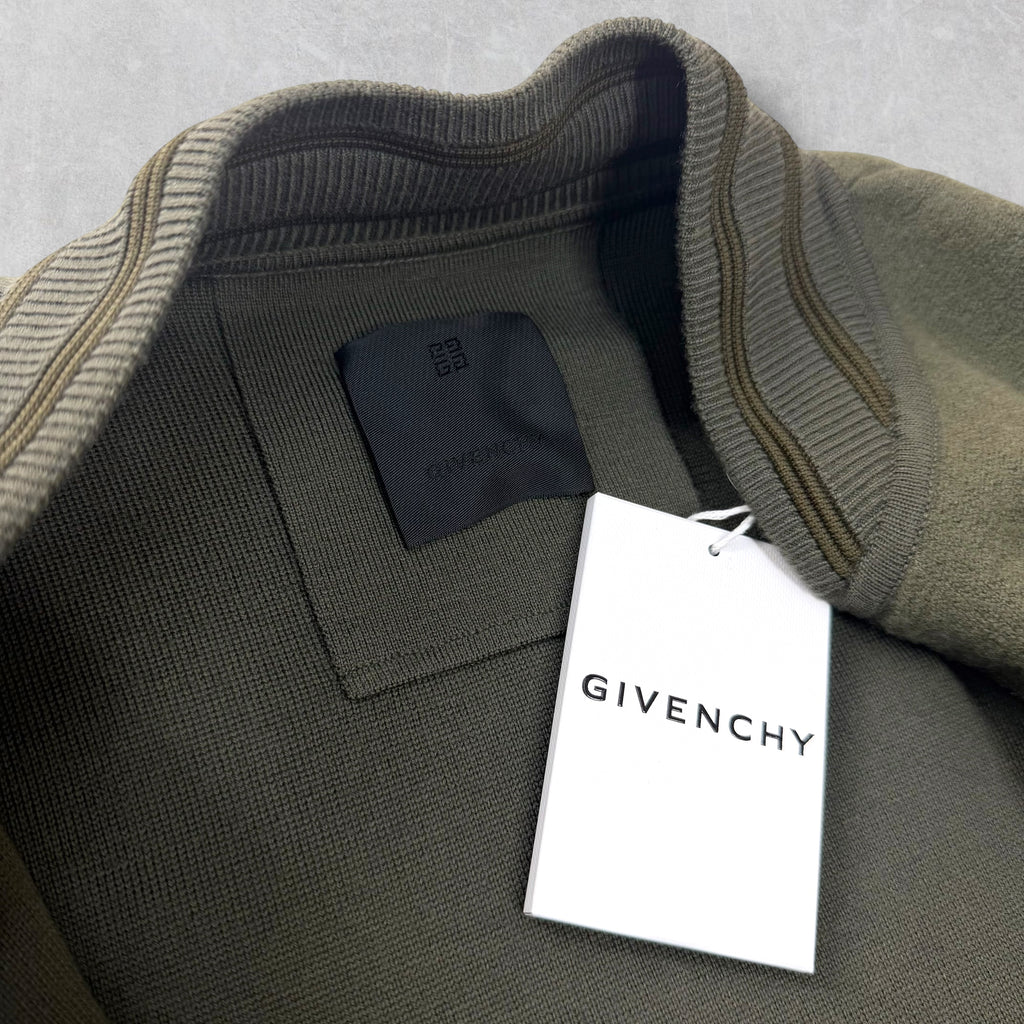 Givenchy Knitted Khaki Green Varsity Bomber M