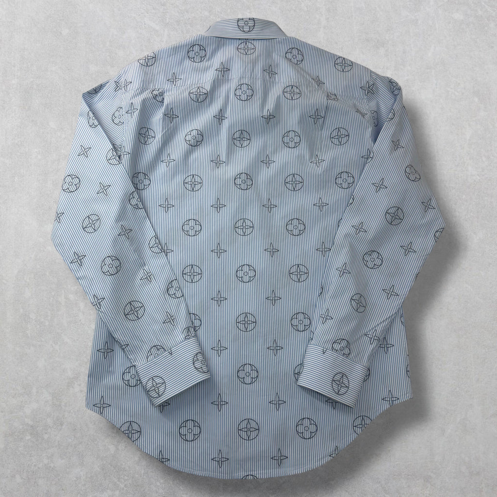Louis Vuitton Monogram Placed Graphic Striped Shirt M