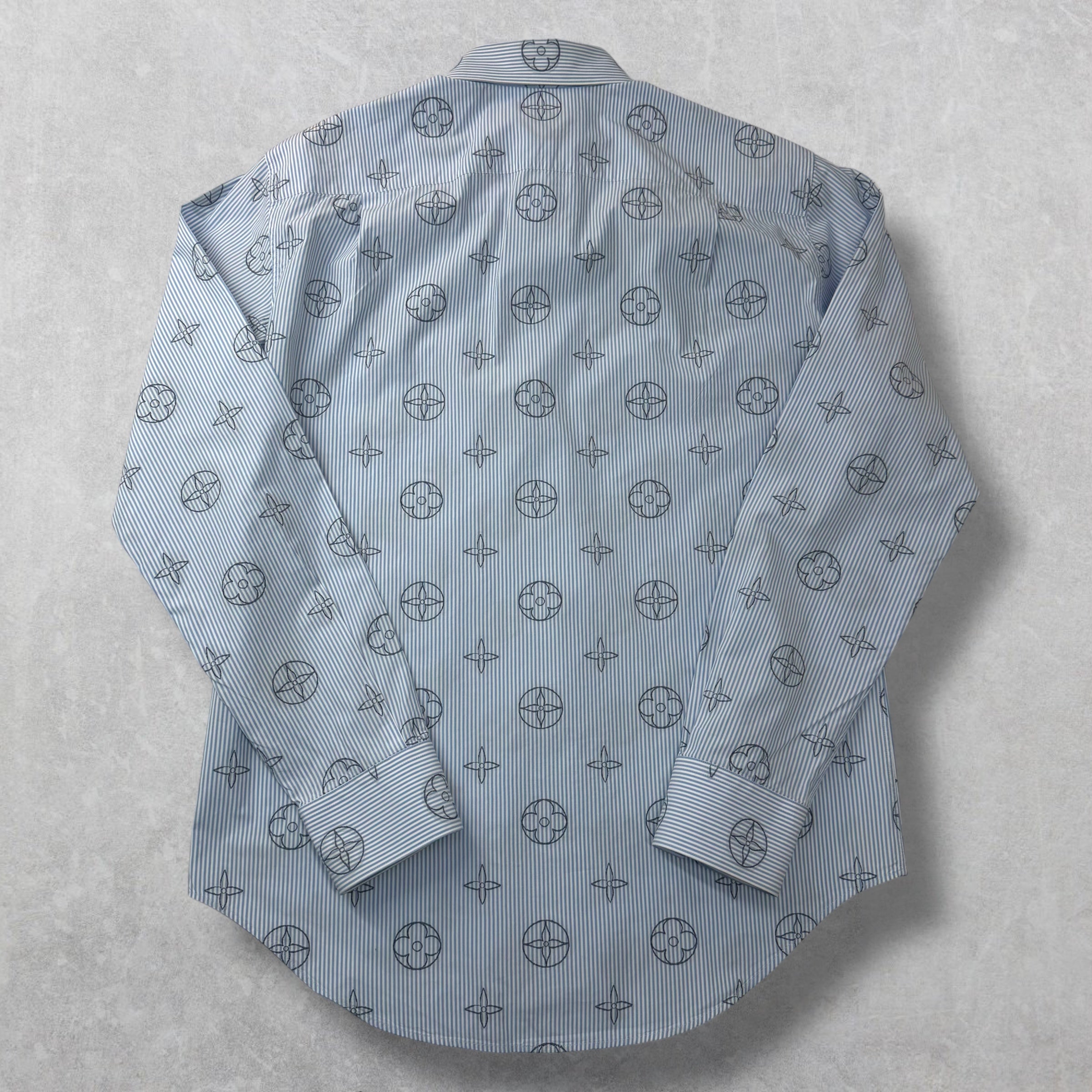 Louis Vuitton Monogram Placed Graphic Striped Shirt M