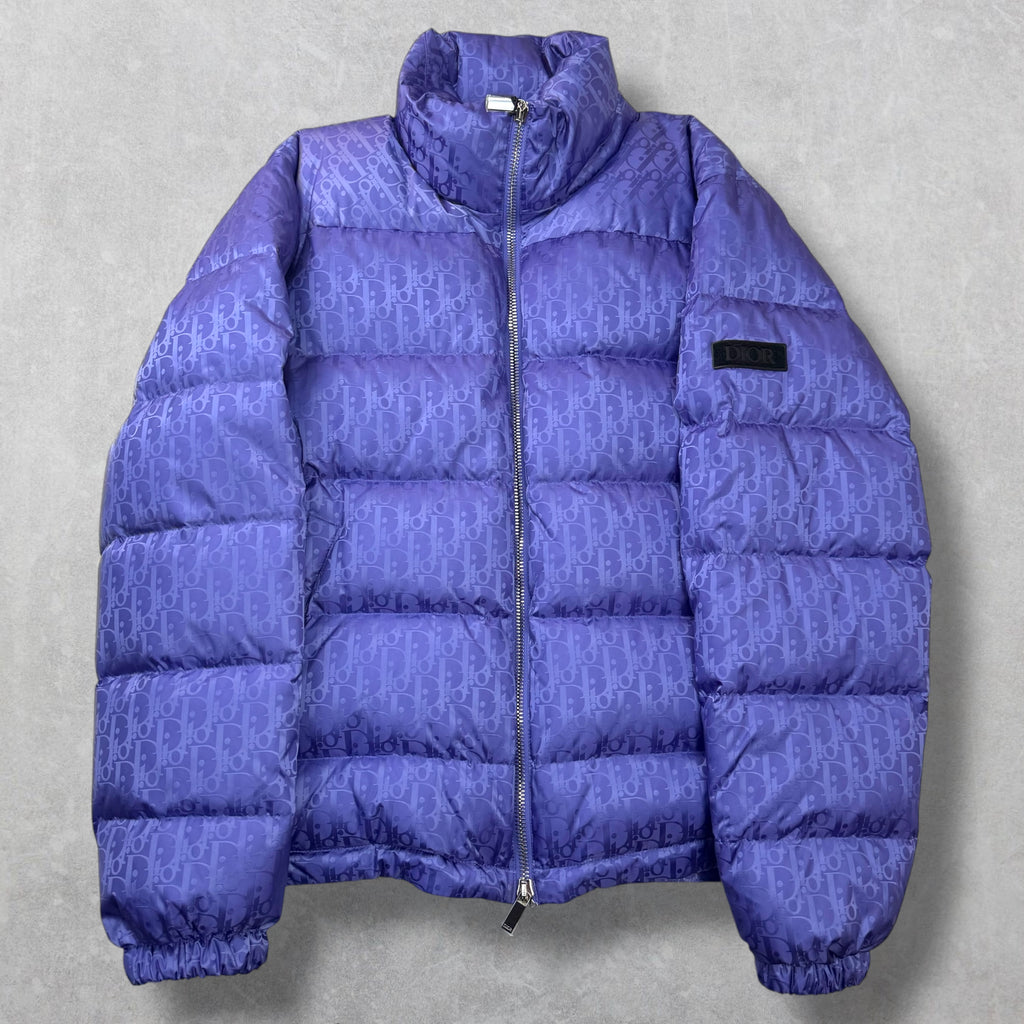 Dior Oblique Purple Down Jacket 52 (L)