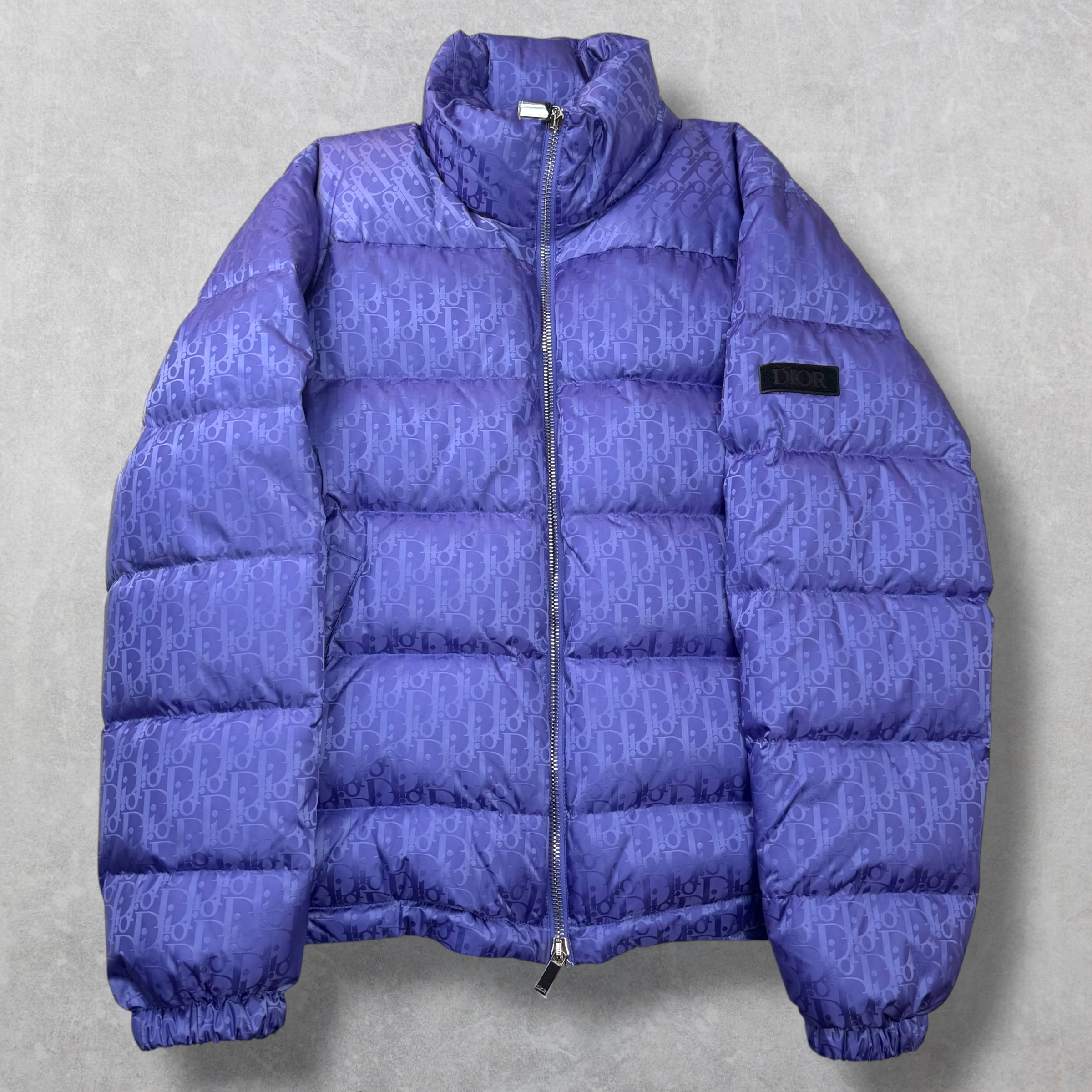 Dior Oblique Purple Down Jacket 52 (L)