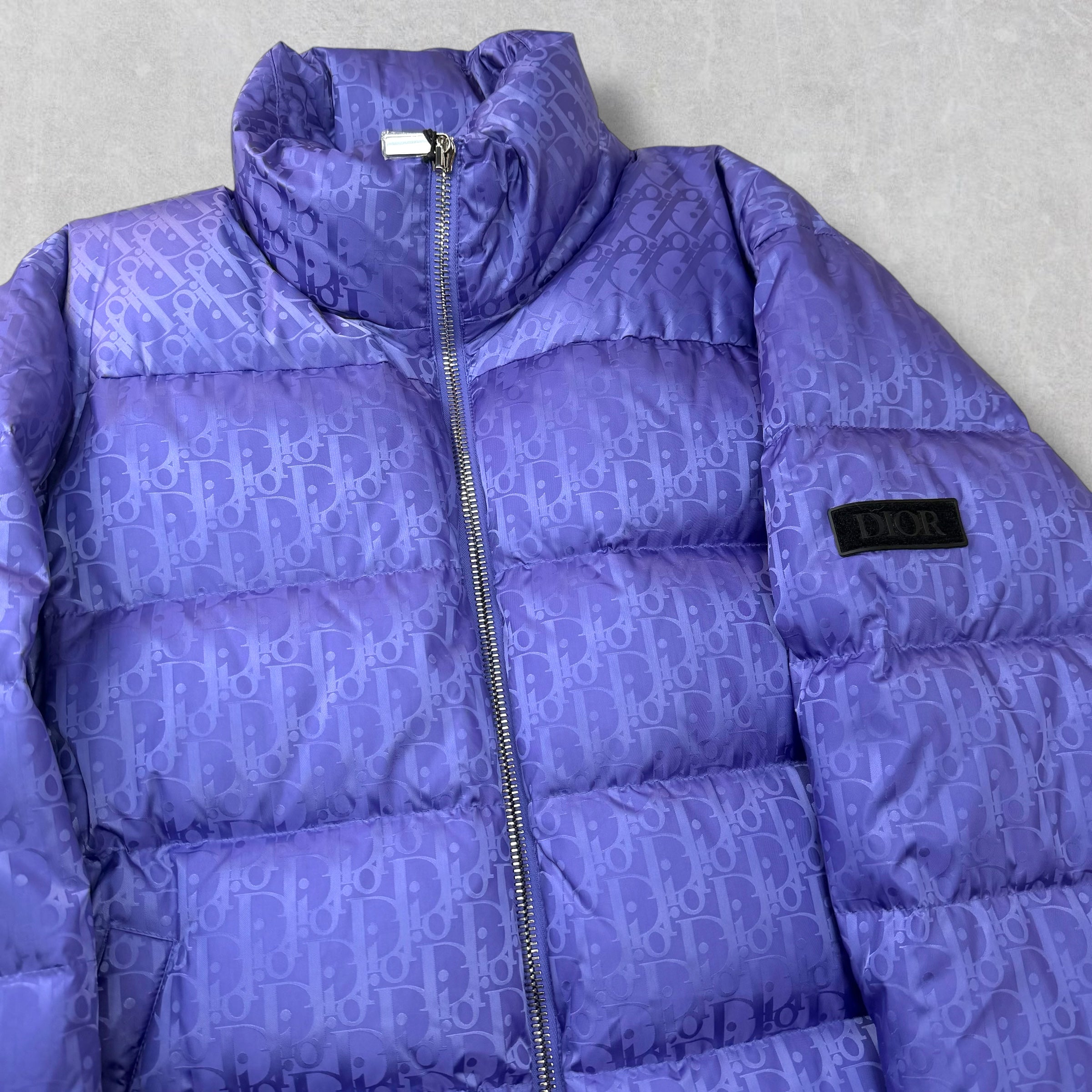Dior Oblique Purple Down Jacket 52 (L)