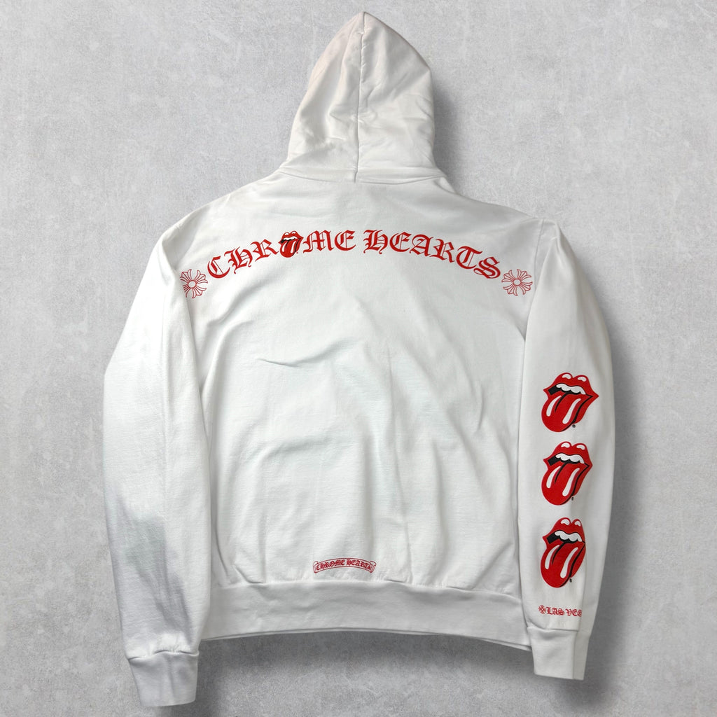 Chrome Hearts Rolling Stones White LV Lips Hoodie L