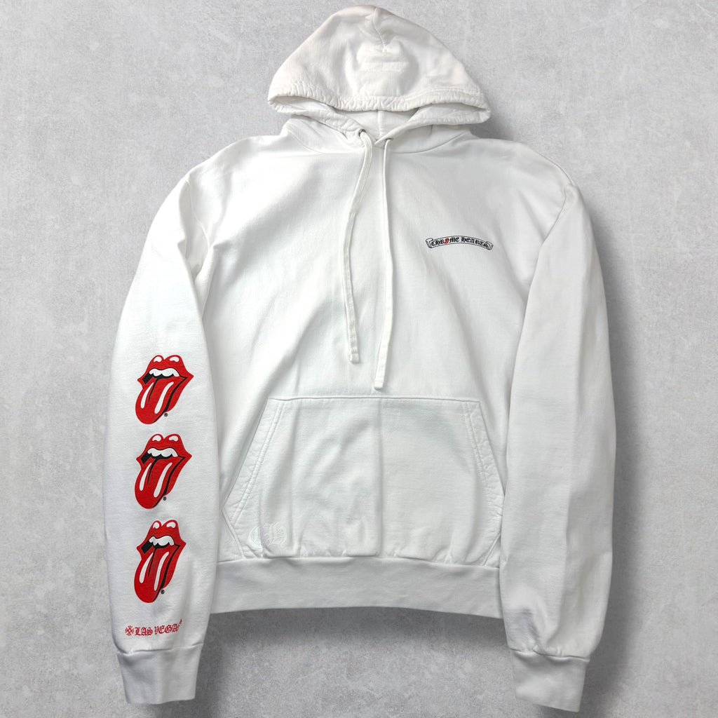 Chrome Hearts Rolling Stones White LV Lips Hoodie L