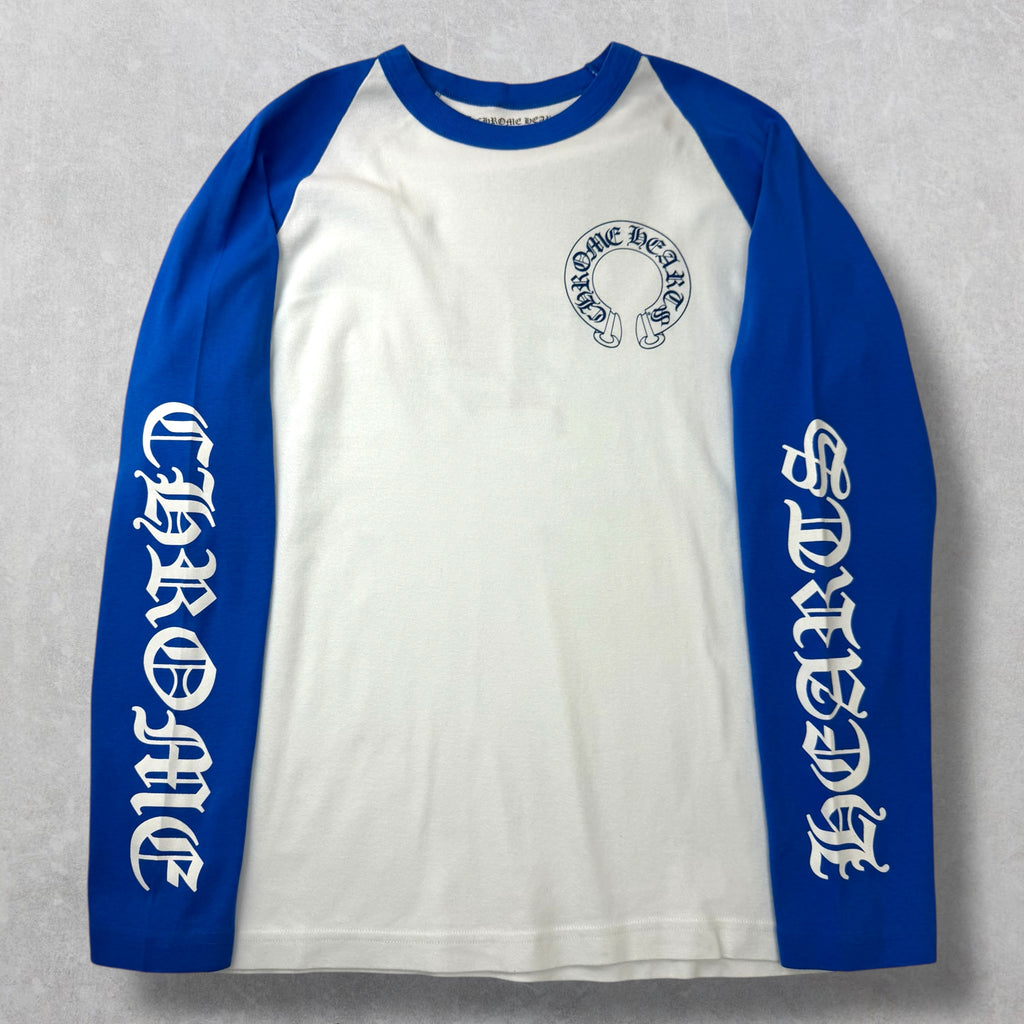 Chrome Hearts CH Blue Baseball Shirt XXL