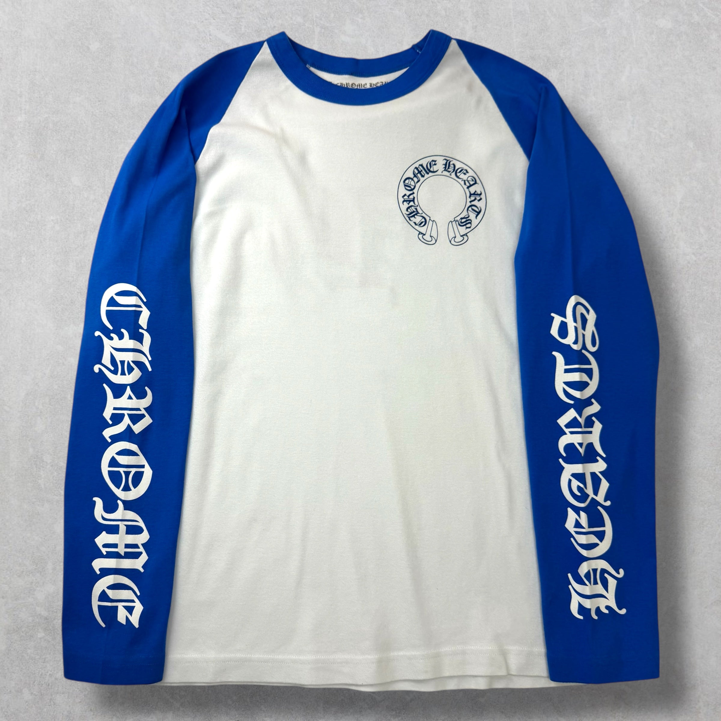 Chrome Hearts CH Blue Baseball Shirt XXL