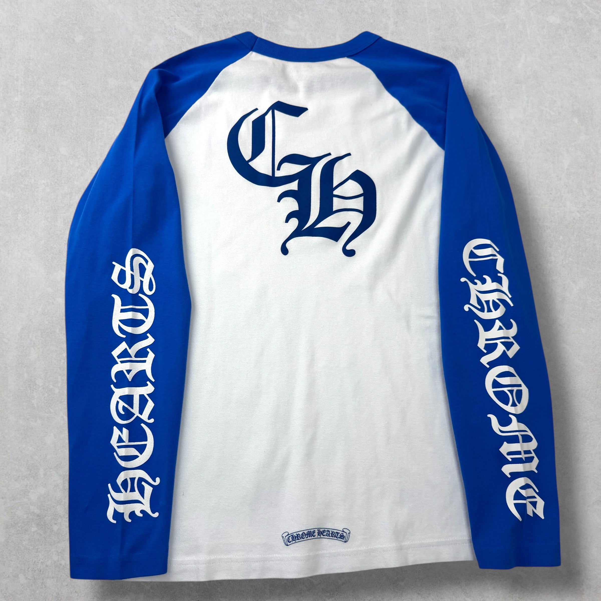 Chrome Hearts CH Blue Baseball Shirt XXL