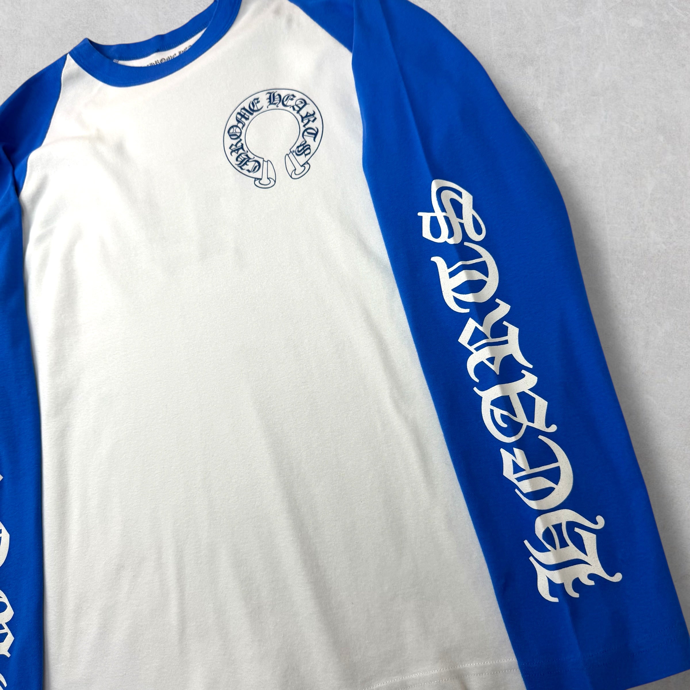 Chrome Hearts CH Blue Baseball Shirt XXL
