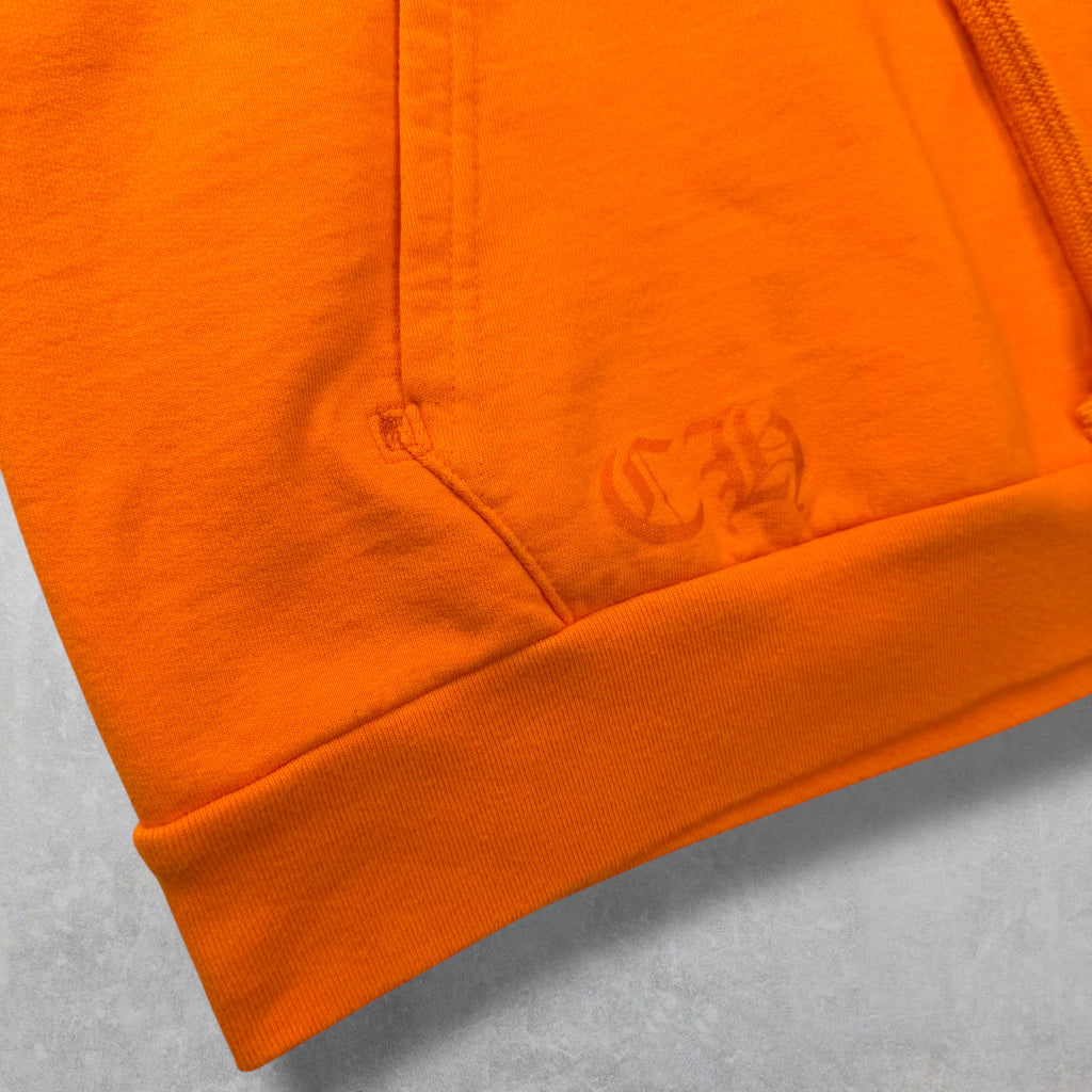Chrome Hearts x Off-White Scroll Logo Hoodie Orange L