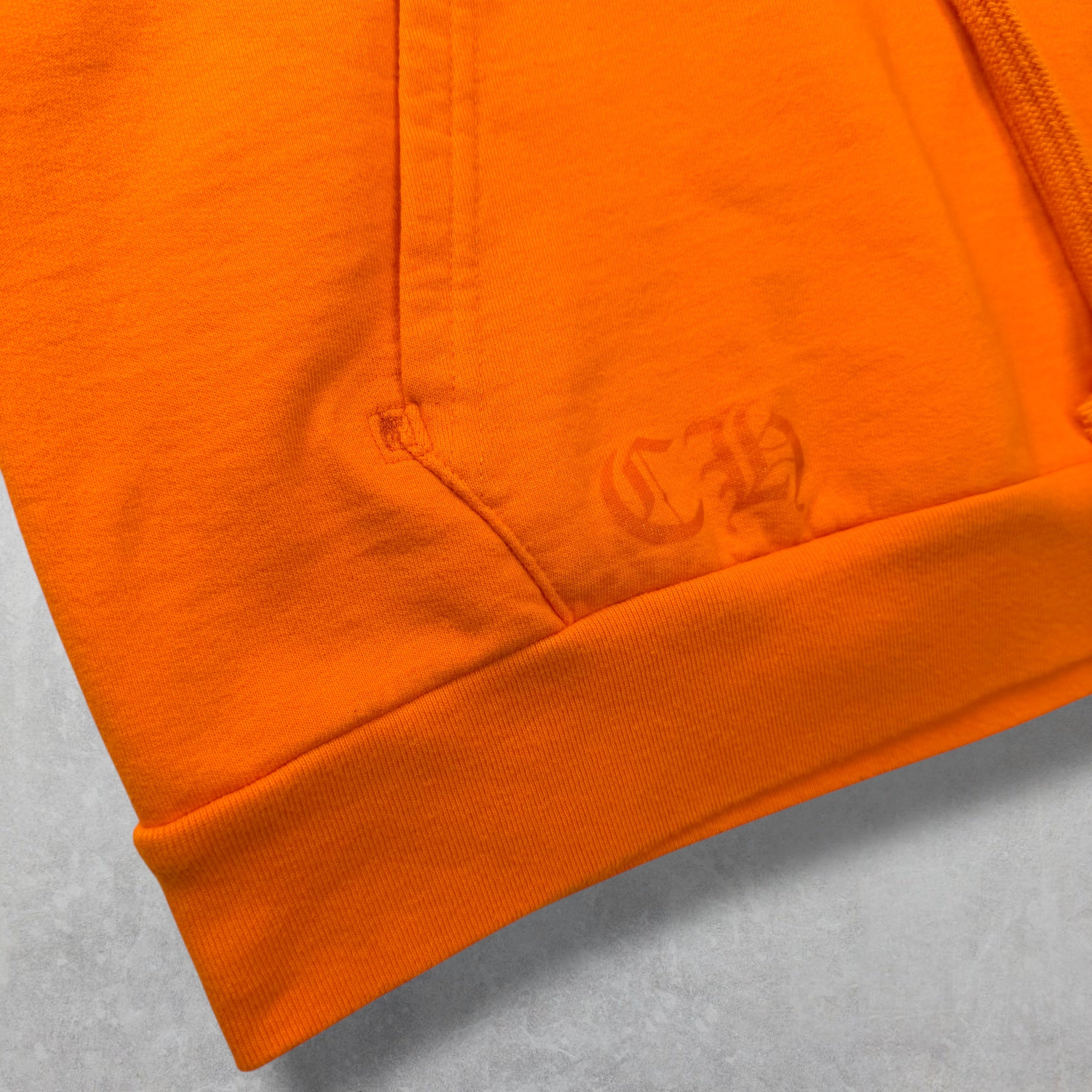 Chrome Hearts x Off-White Scroll Logo Hoodie Orange L