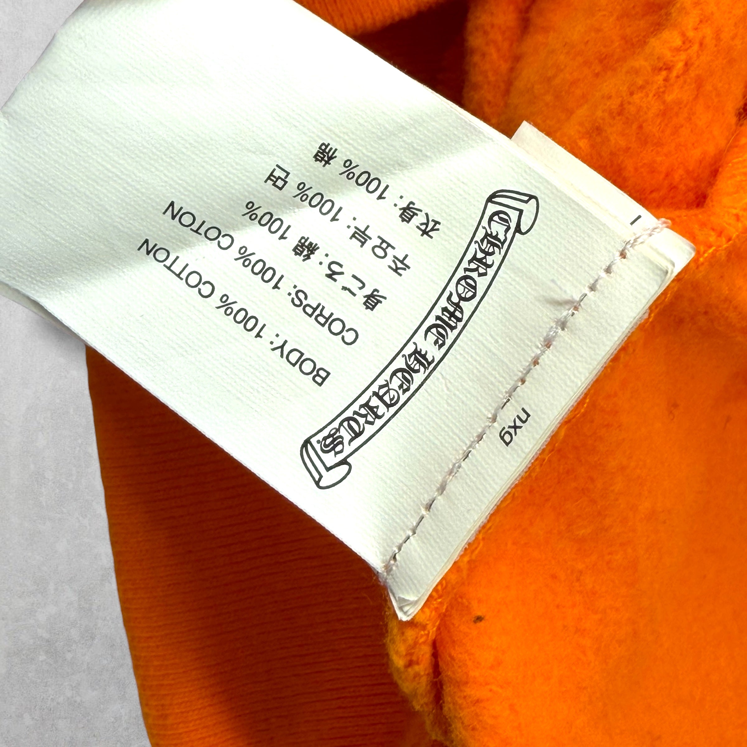 Chrome Hearts x Off-White Scroll Logo Hoodie Orange L
