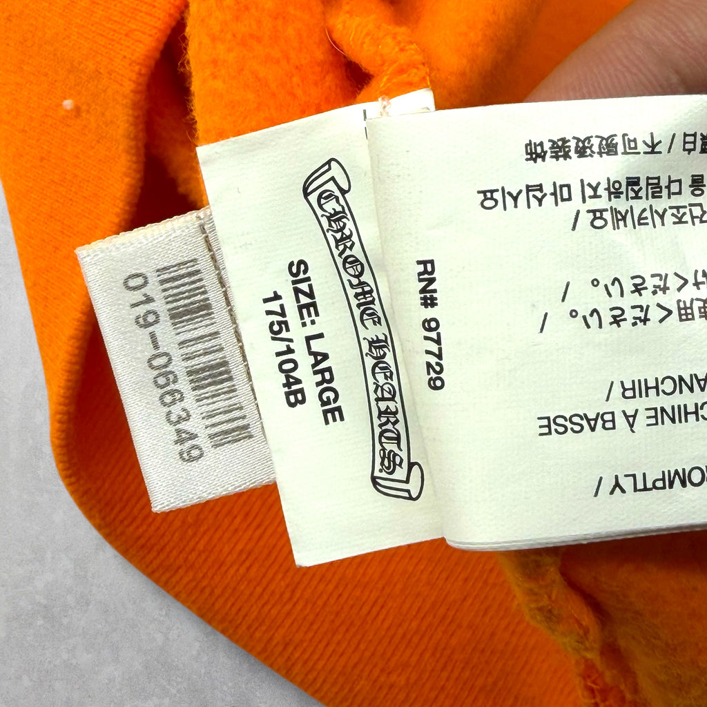 Chrome Hearts x Off-White Scroll Logo Hoodie Orange L