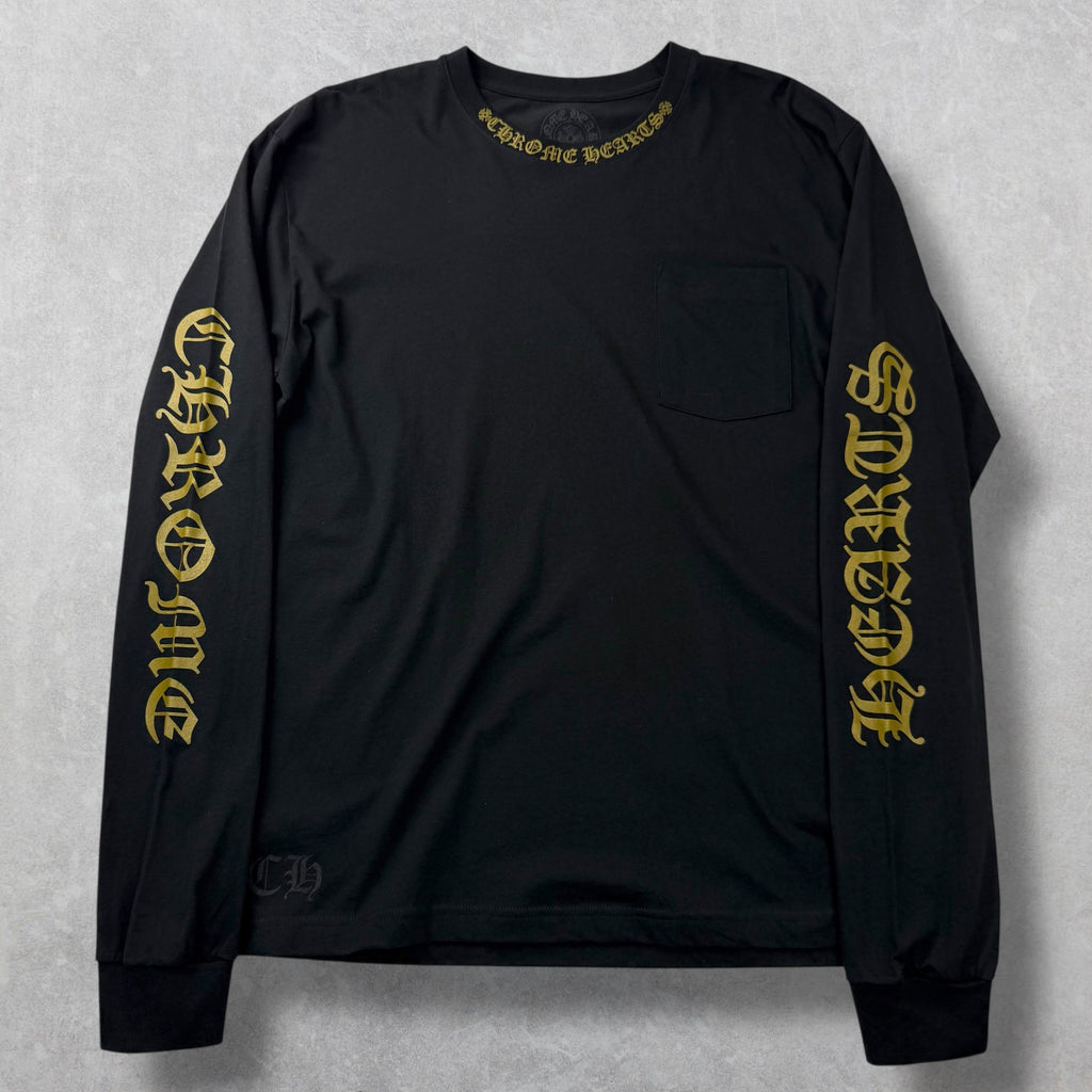 Chrome Hearts Olive Neck Logo L/S XL