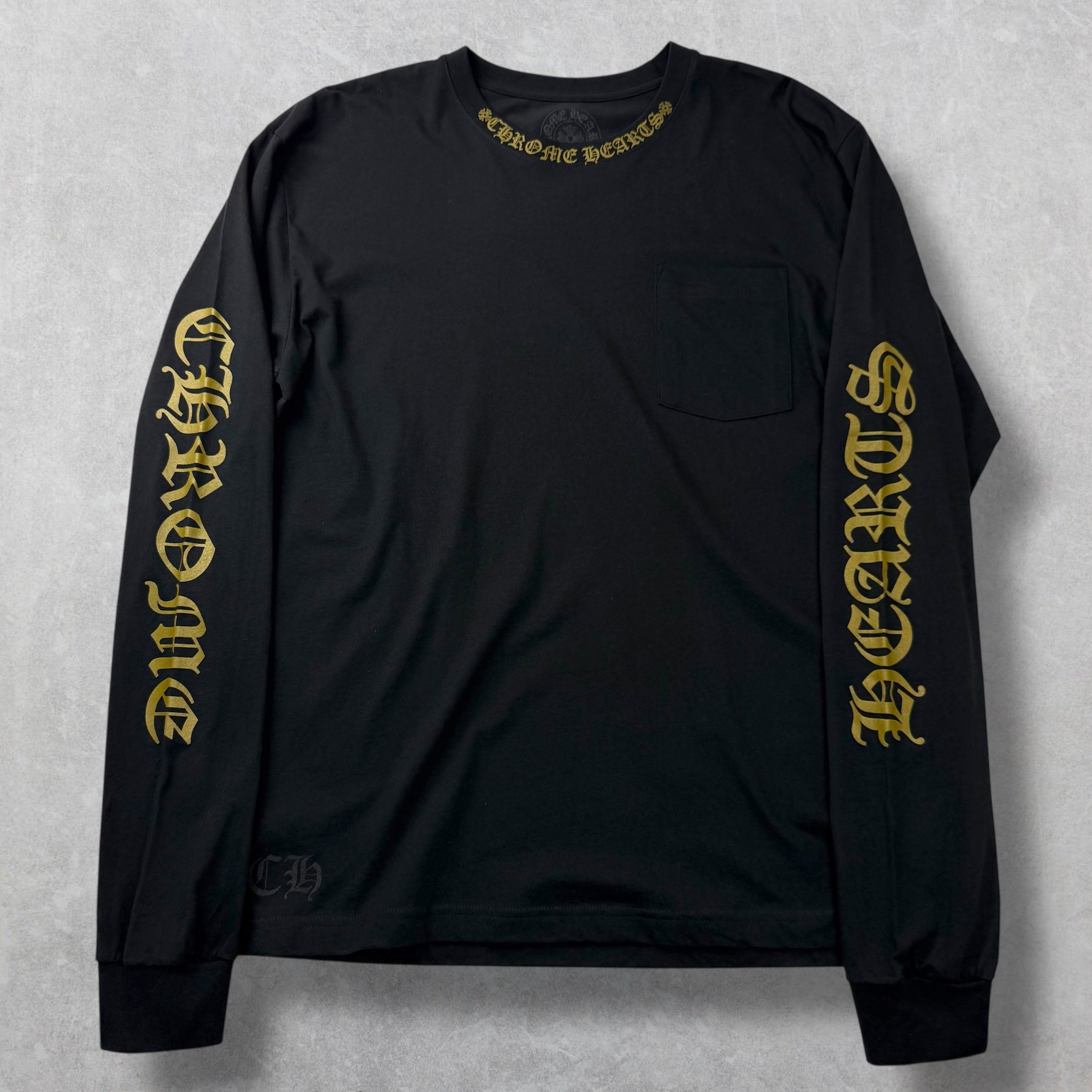 Chrome Hearts Olive Neck Logo L/S XL