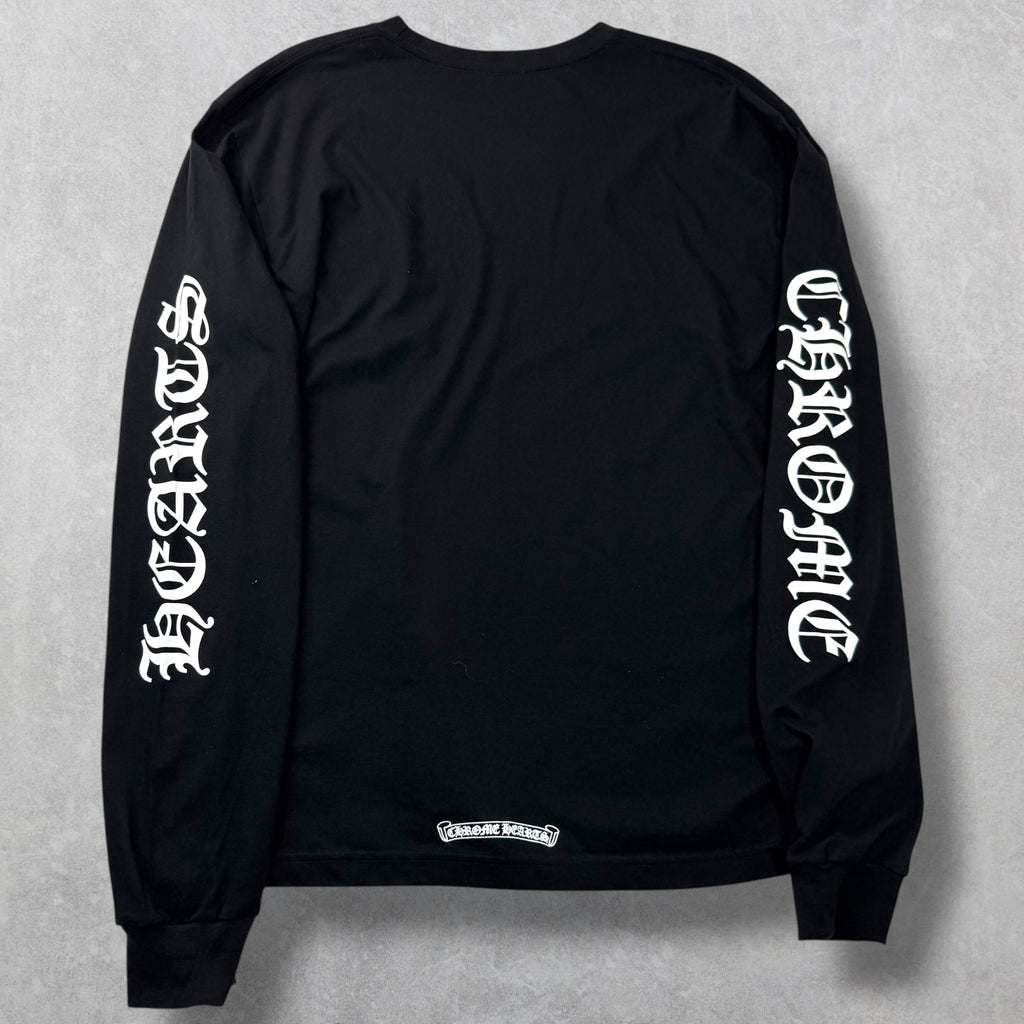 Chrome Hearts White Neck Logo L/S Tee Black XL